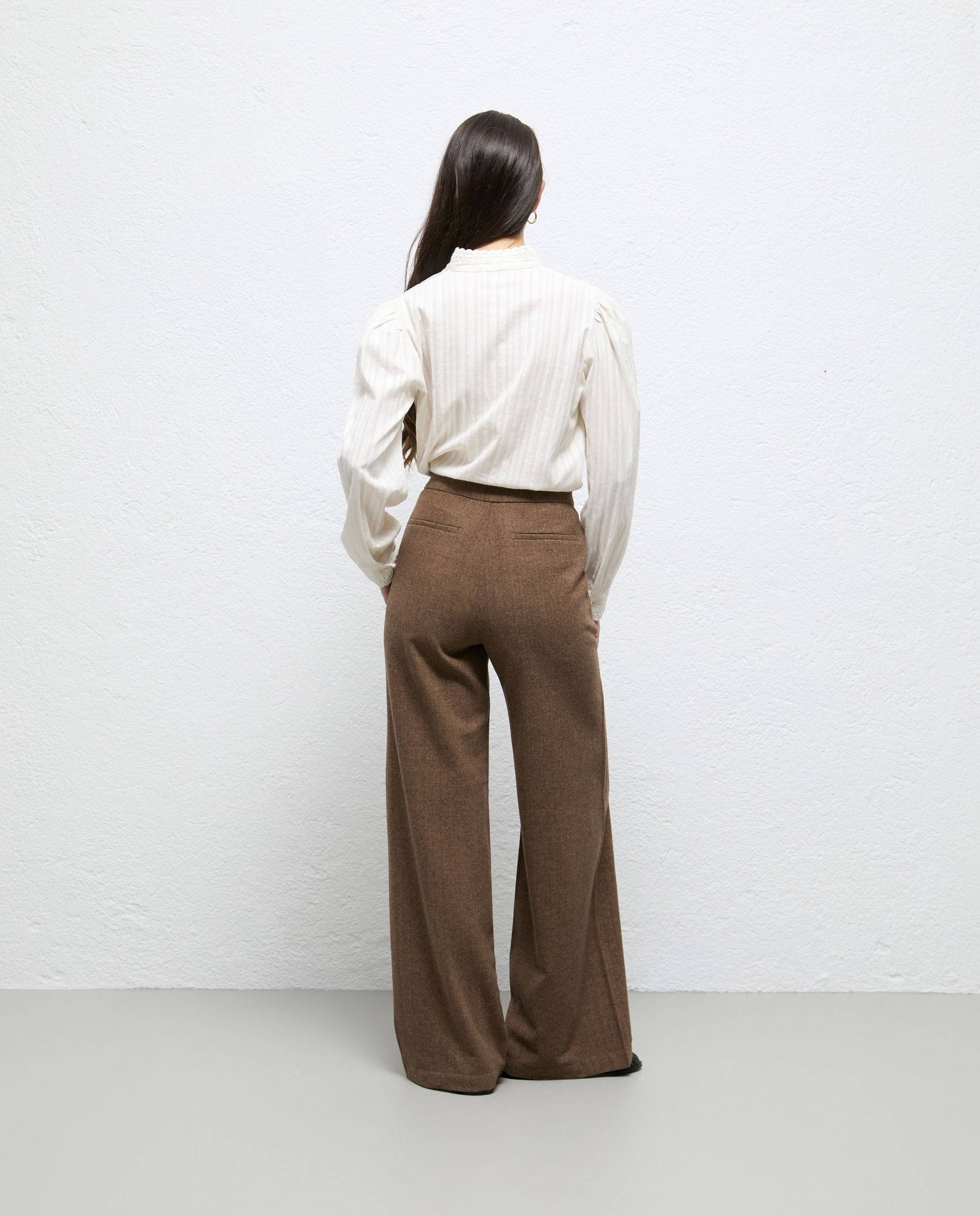 Pantalón de mujer espiga alina - El Ganso - Marrón Marrón-3