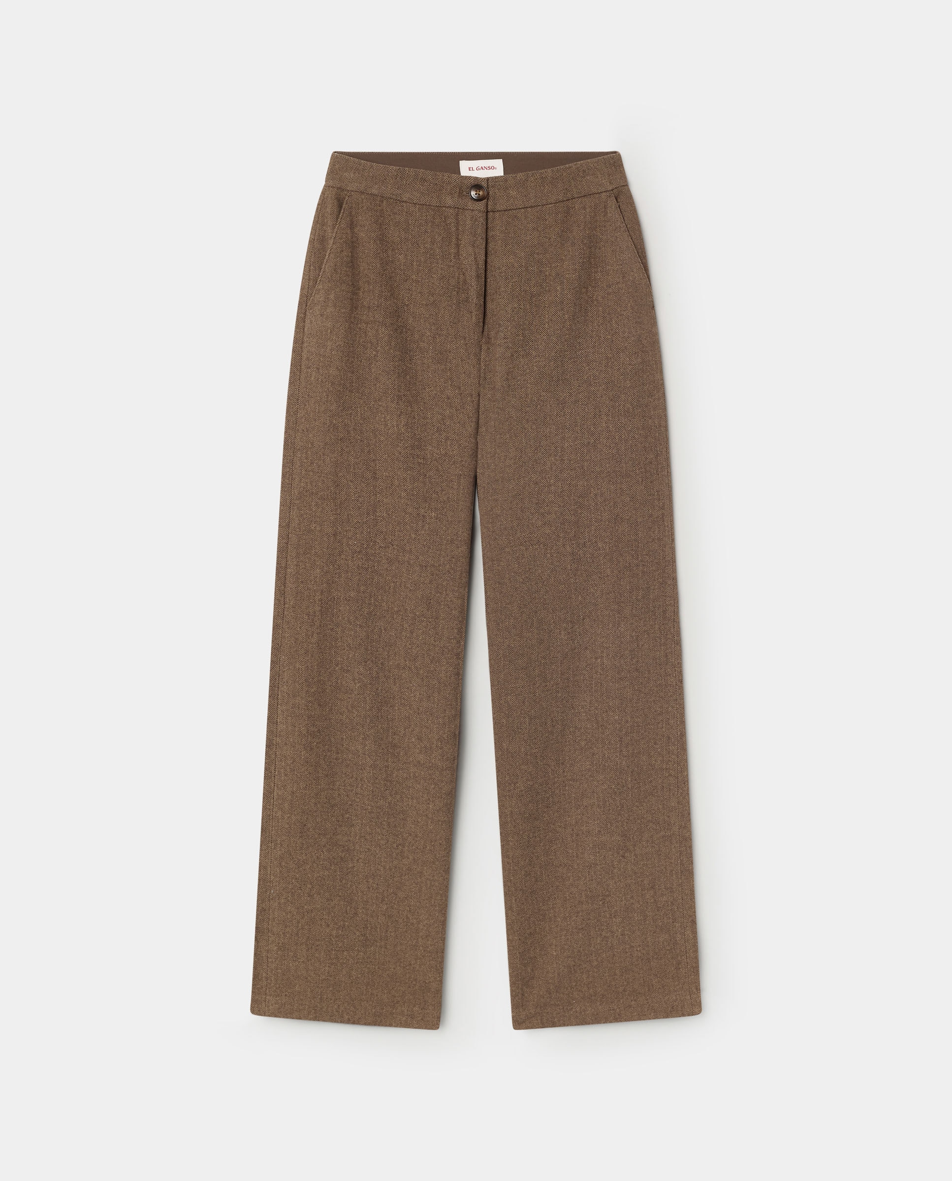 Pantalón de mujer espiga alina - El Ganso - Marrón Marrón-4