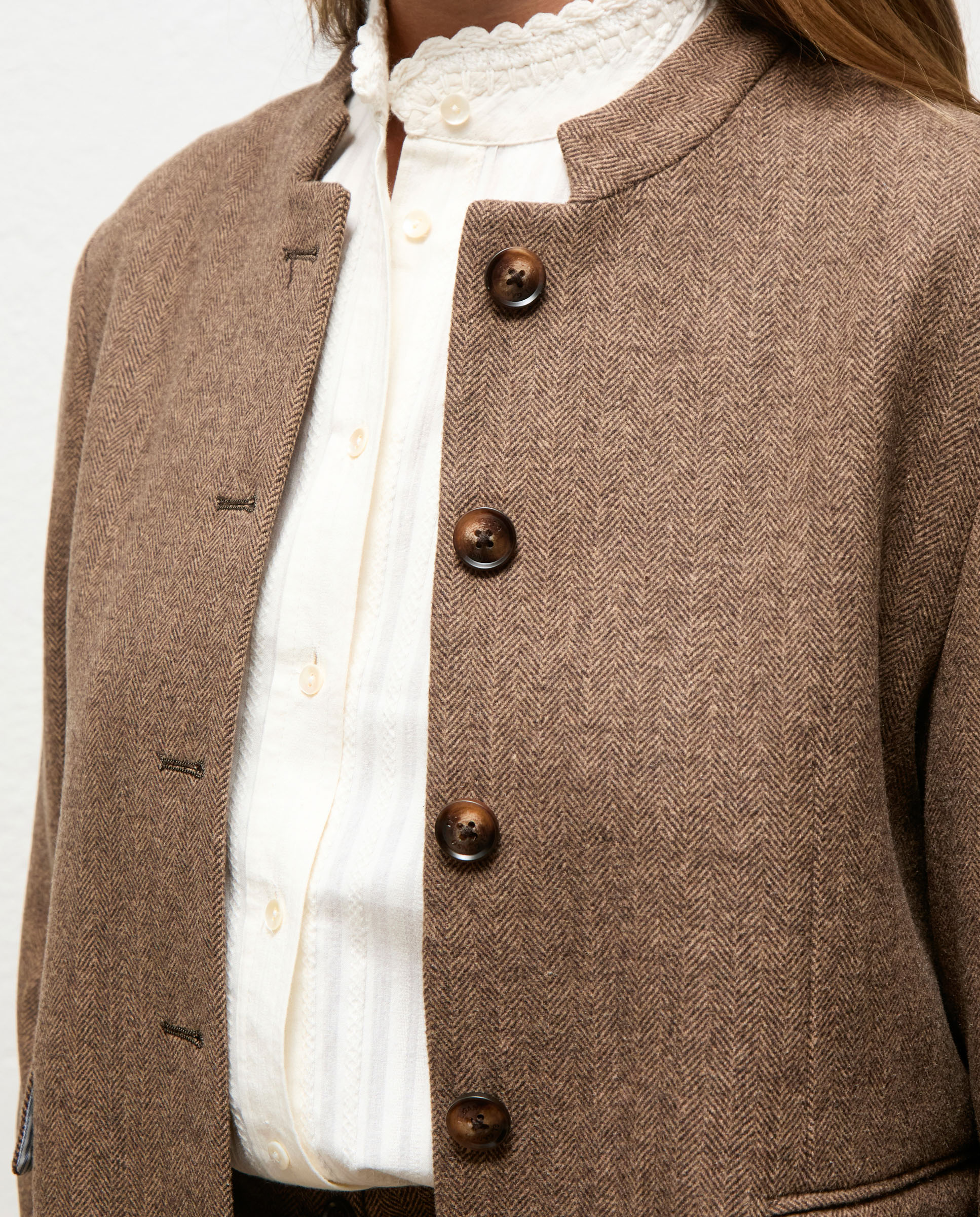 Chaqueta de mujer de rayas ofelia - El Ganso - Marrón Marrón-4