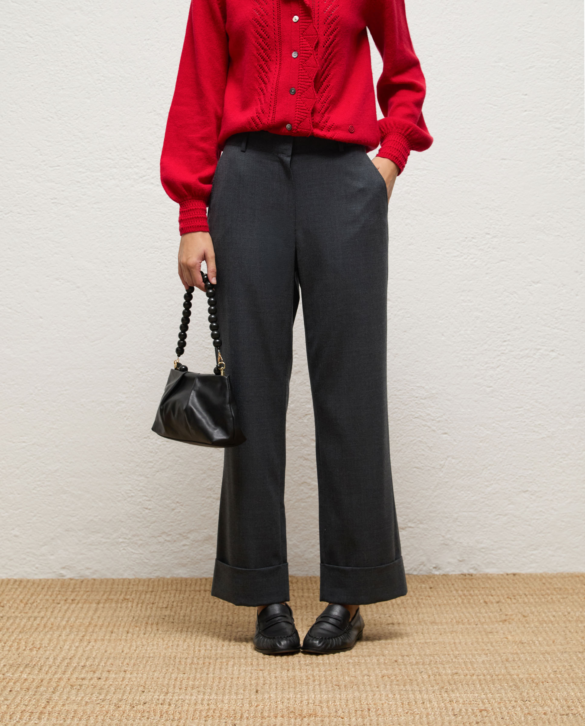 Pantalón de mujer lana bryce - El Ganso - Gris Gris-2