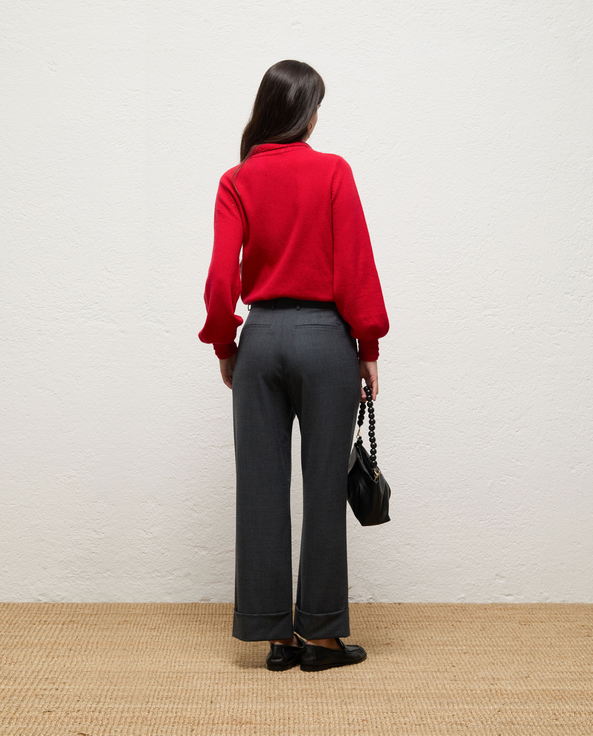 Pantalón de mujer lana bryce - El Ganso - Gris Gris-3