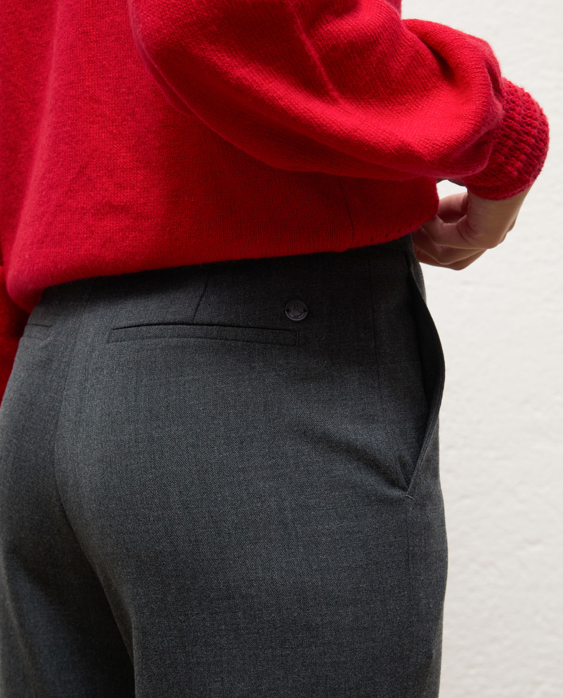 Pantalón de mujer lana bryce - El Ganso - Gris Gris-4