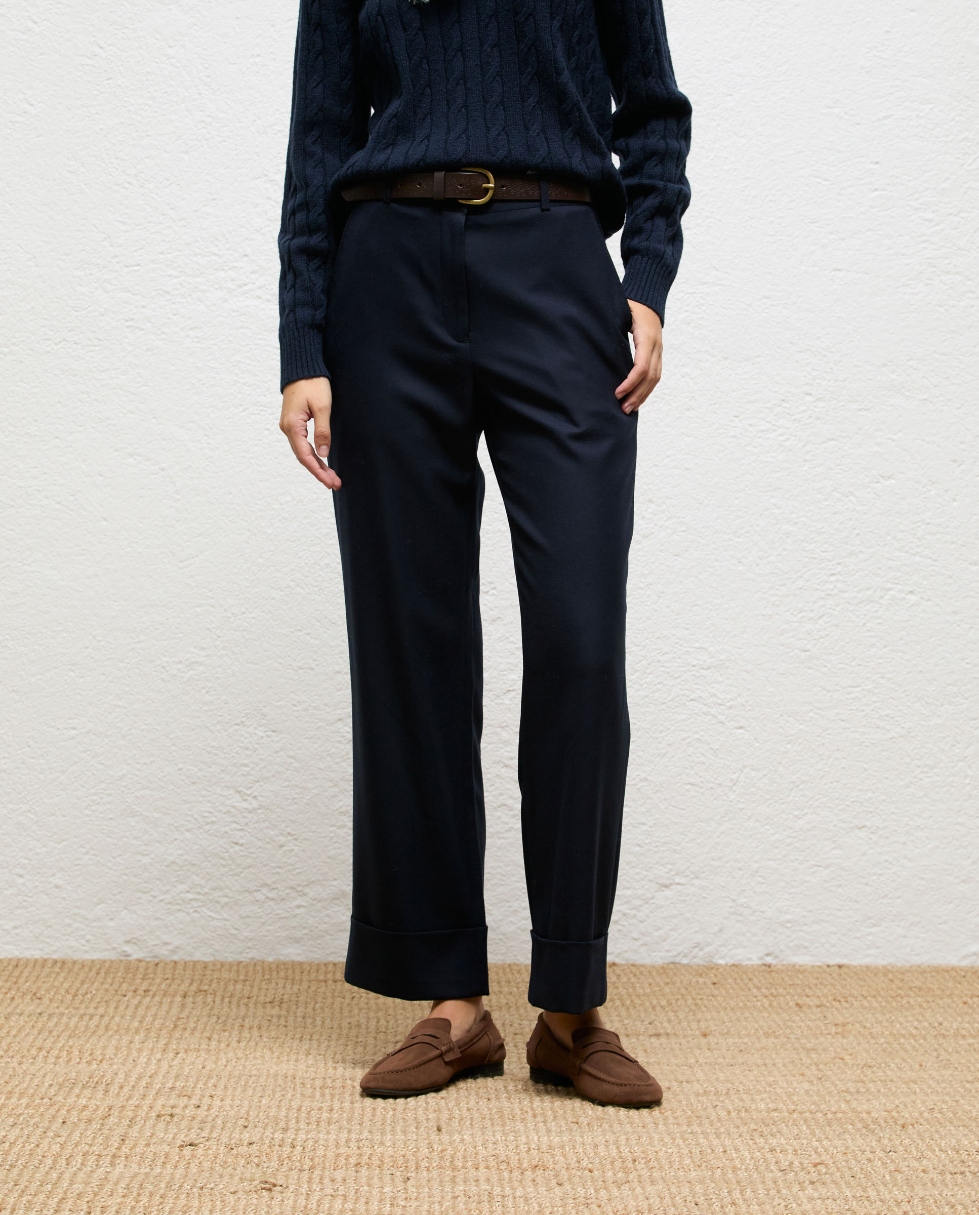 Pantalón de mujer lana bryce - El Ganso - Azul marino Azul marino-3