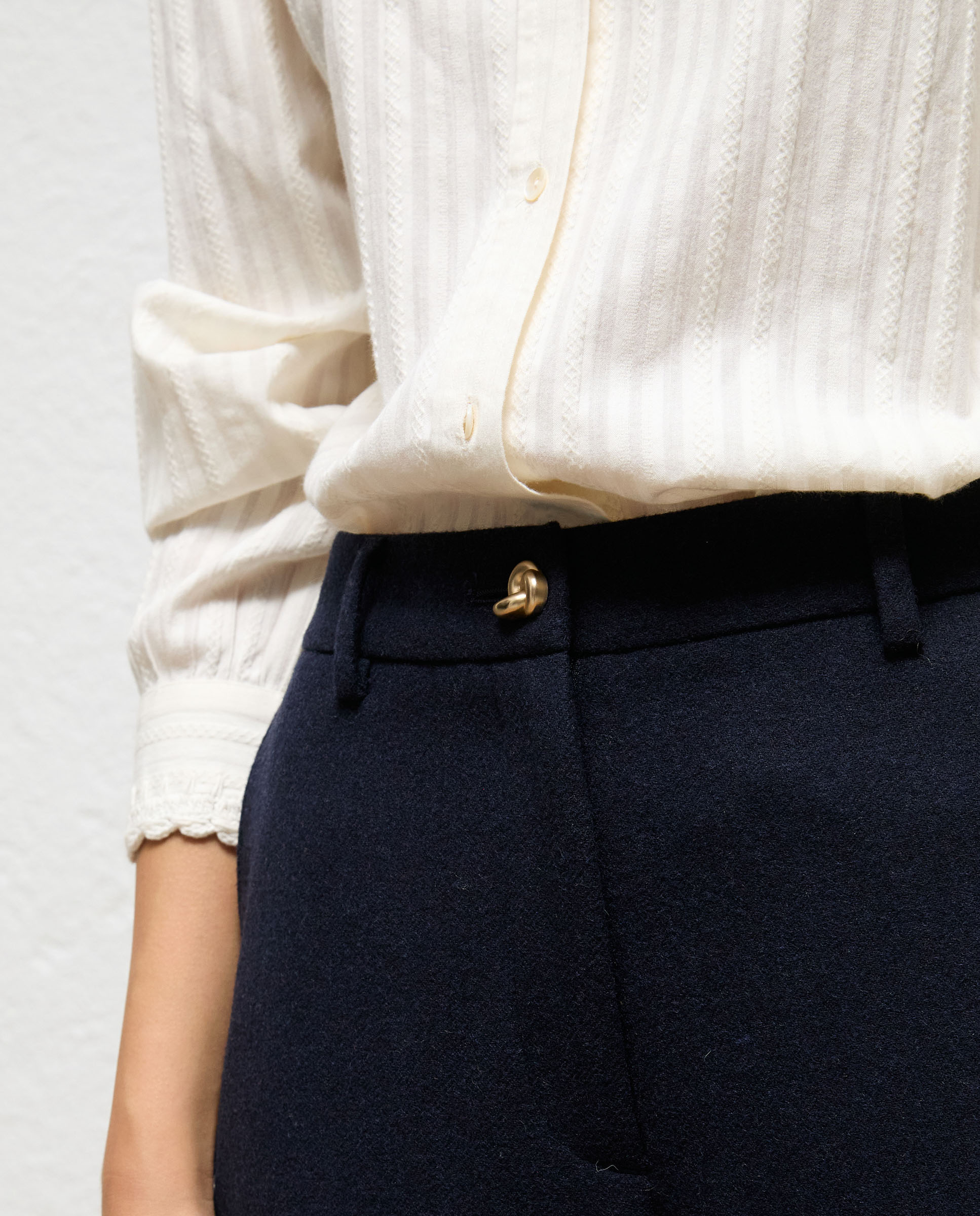 Pantalón de mujer lana shira - El Ganso - Azul marino Azul marino-3