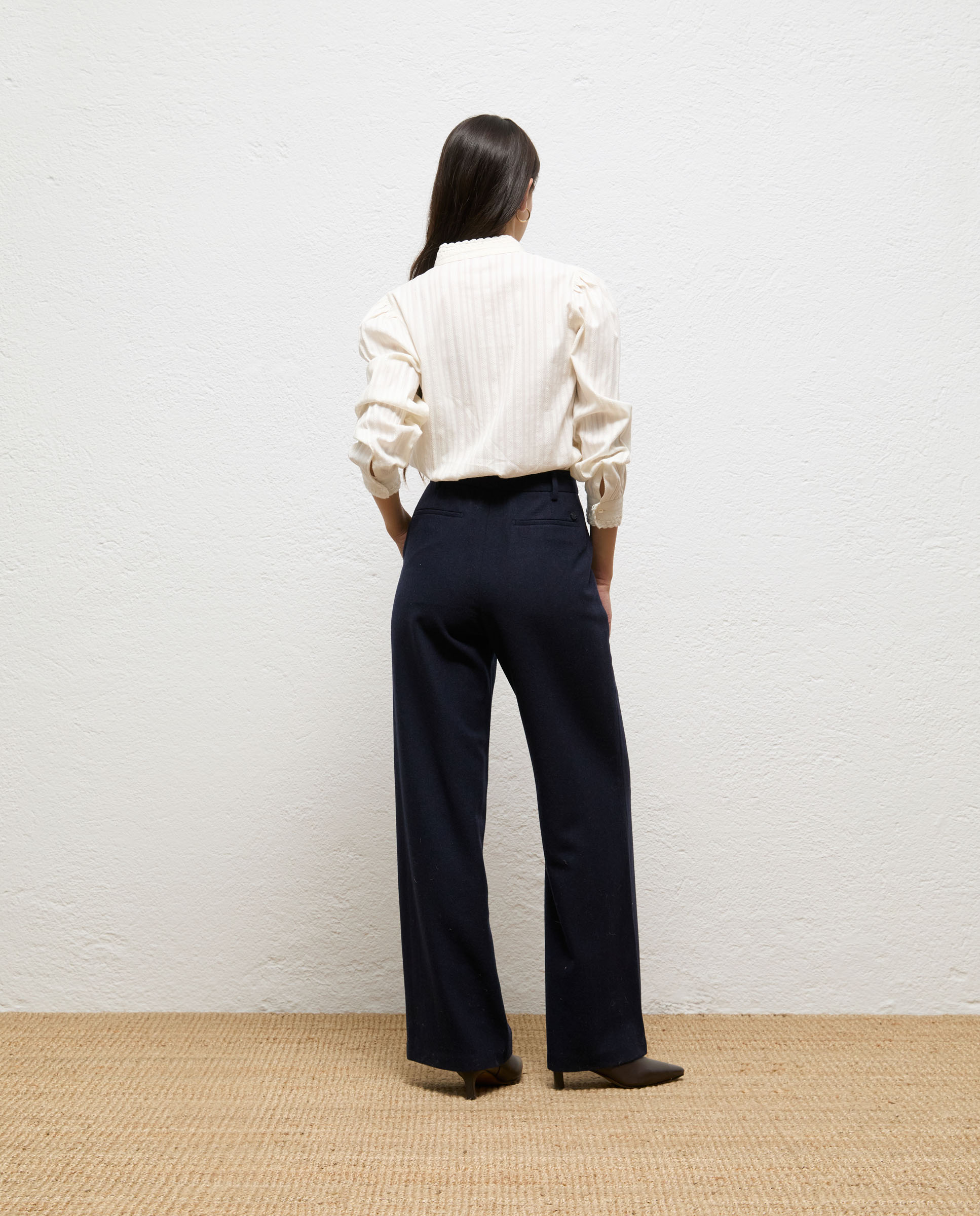 Pantalón de mujer lana shira - El Ganso - Azul marino Azul marino-4