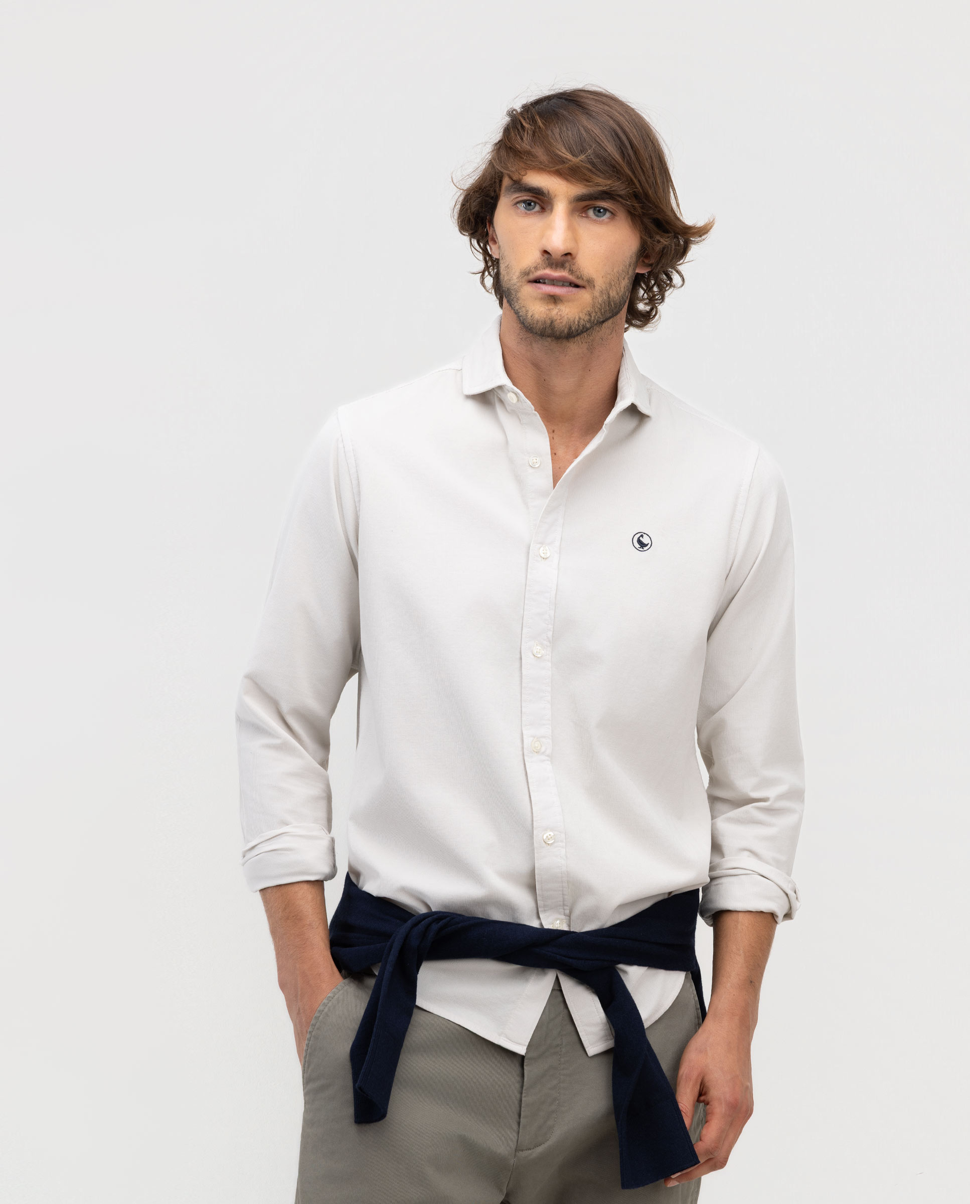 Imagen 0 de Camisa de hombre de pana lisa Natural