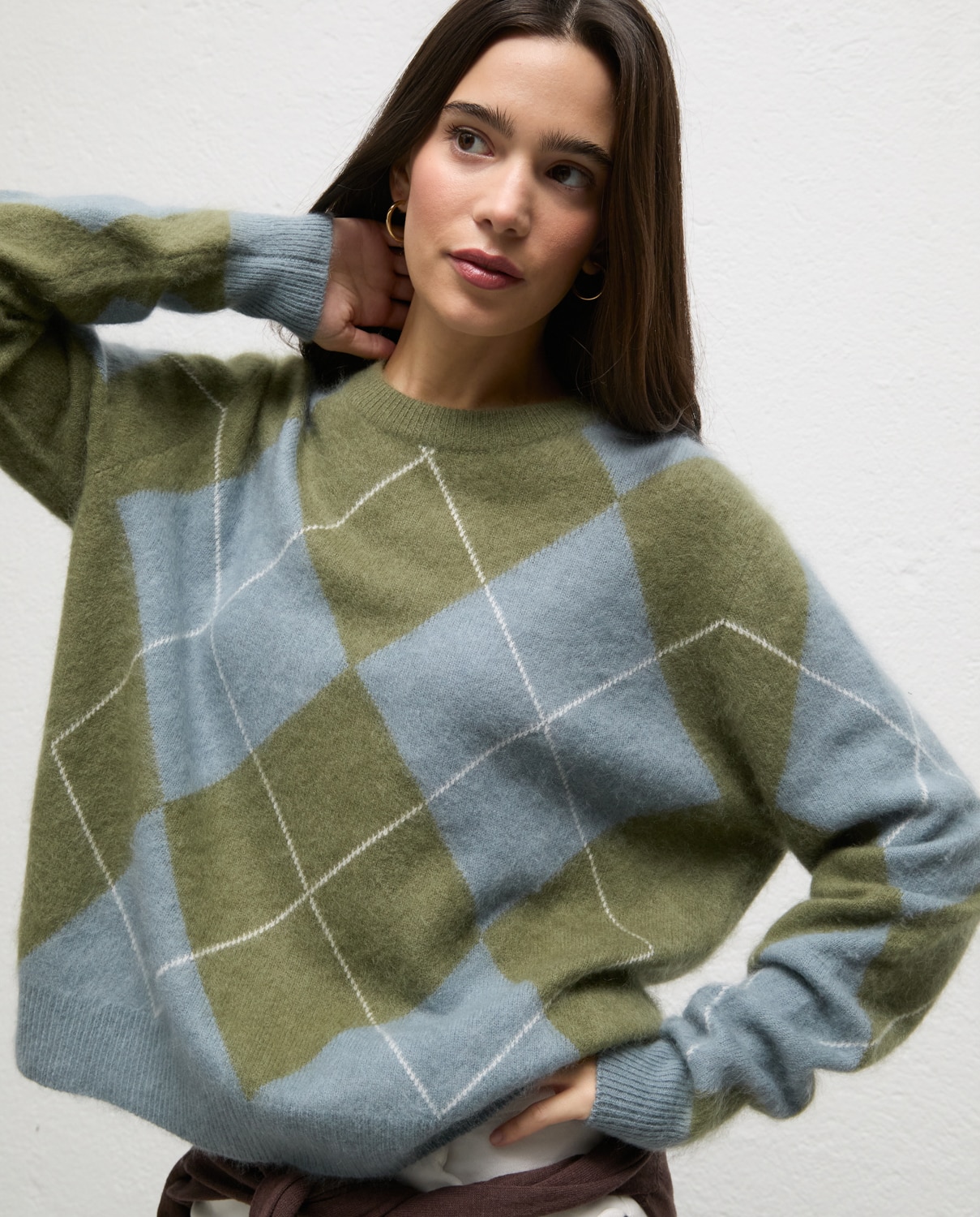 Jersey de mujer de rombos quinn - El Ganso - Azul celeste Azul celeste-3