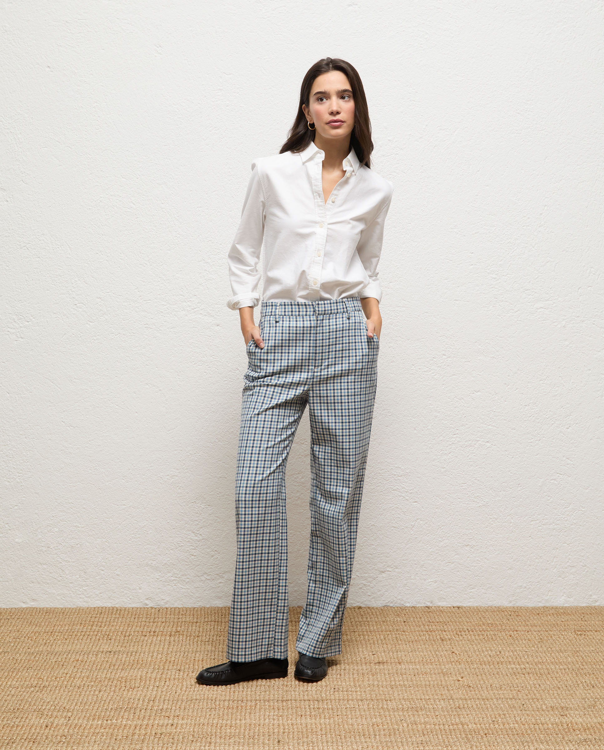 Pantalón de mujer de cuadros zayna - El Ganso - Azul Azul-1
