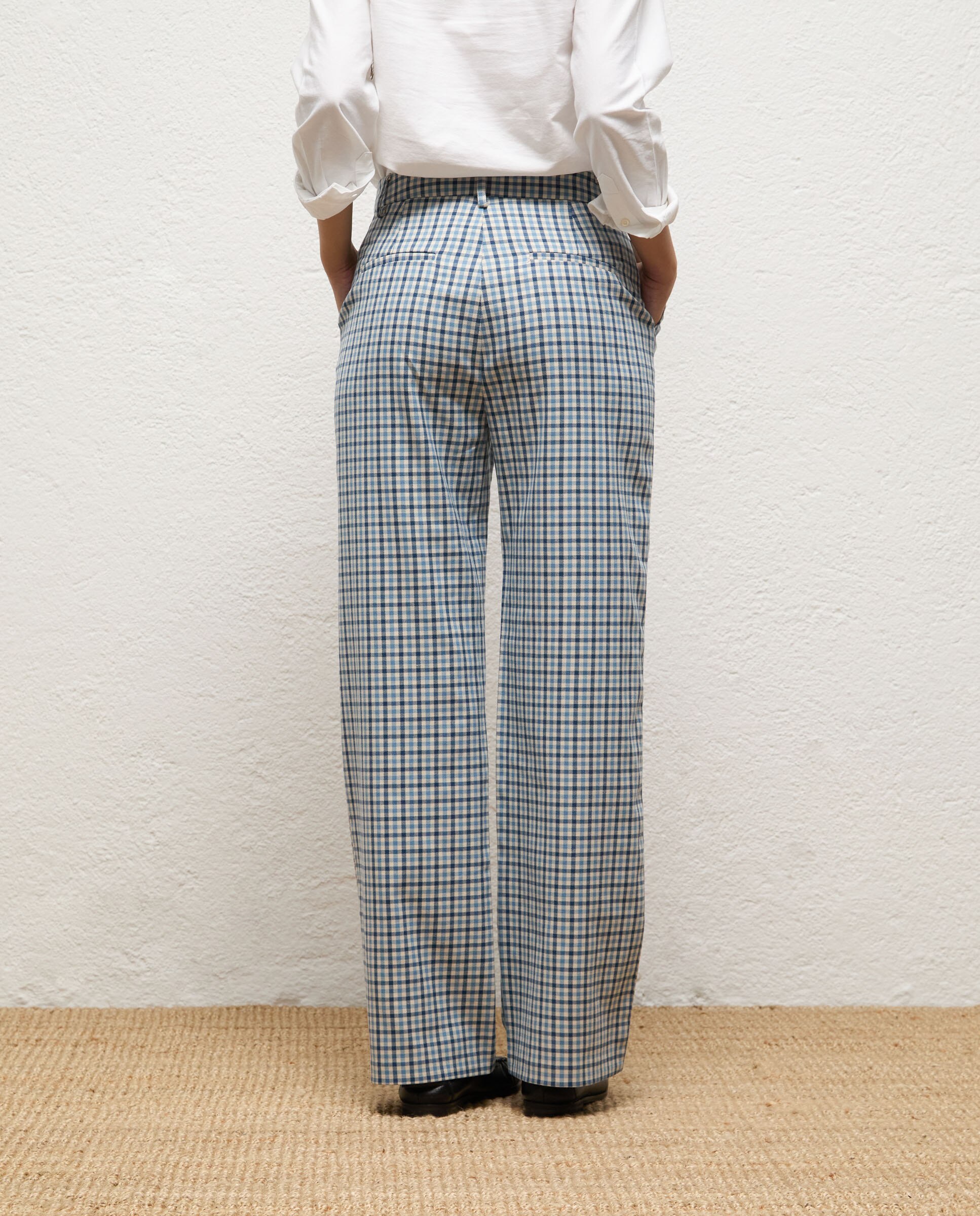 Pantalón de mujer de cuadros zayna - El Ganso - Azul Azul-3