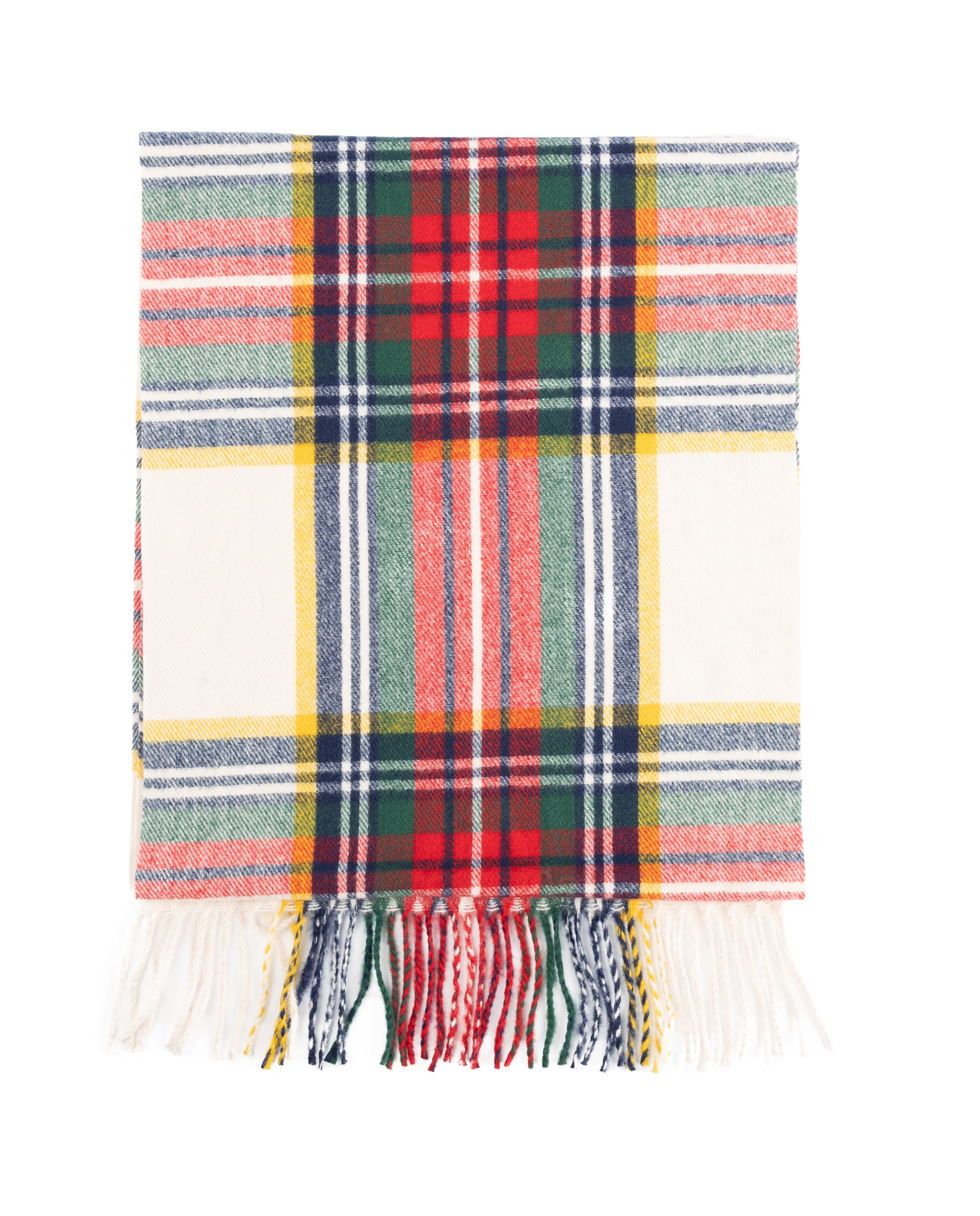 Bufanda clásica tartán lana rojo - El Ganso - Beige Beige-1
