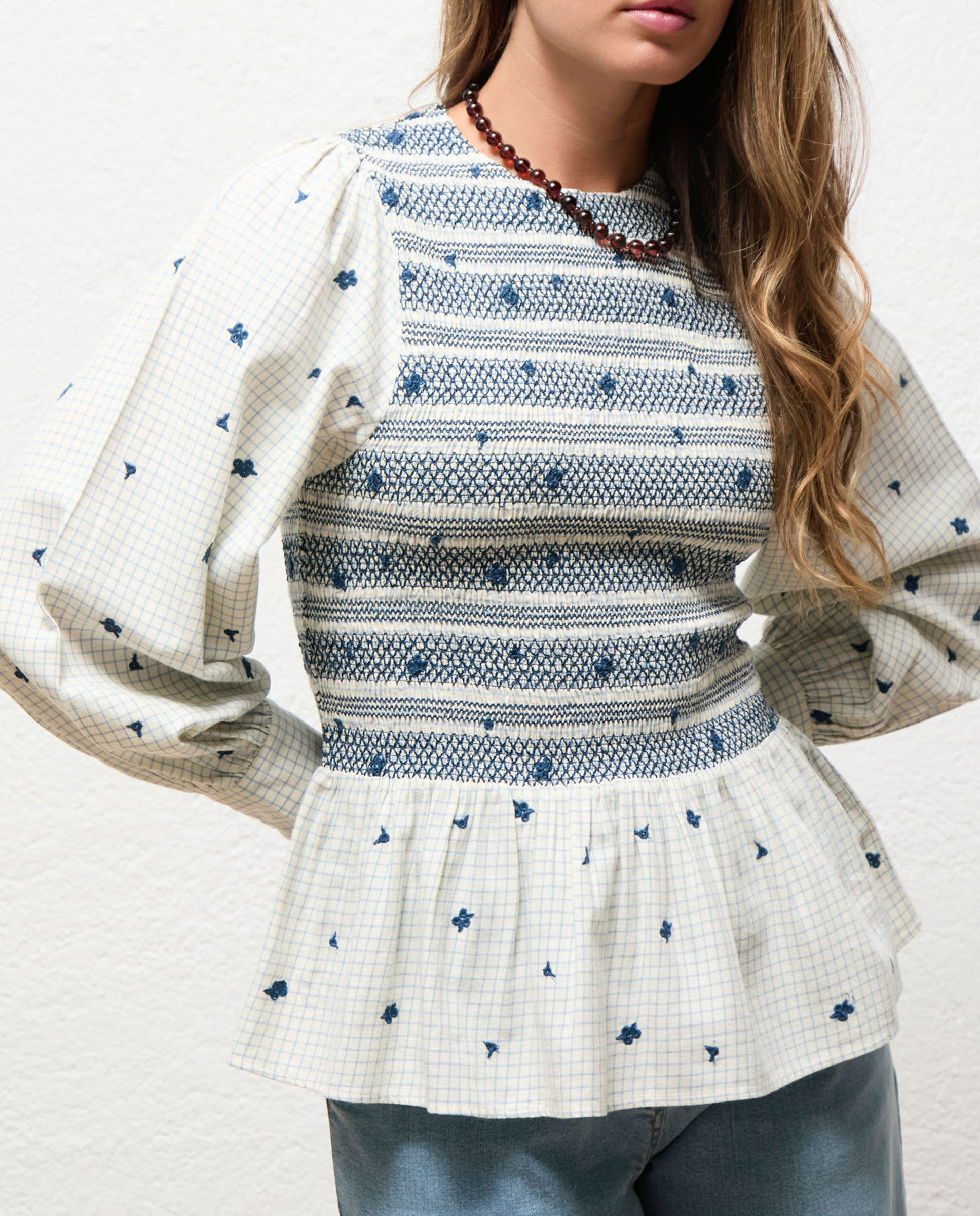 Camisa de mujer de cuadros charlotte - El Ganso - Azul Azul-1