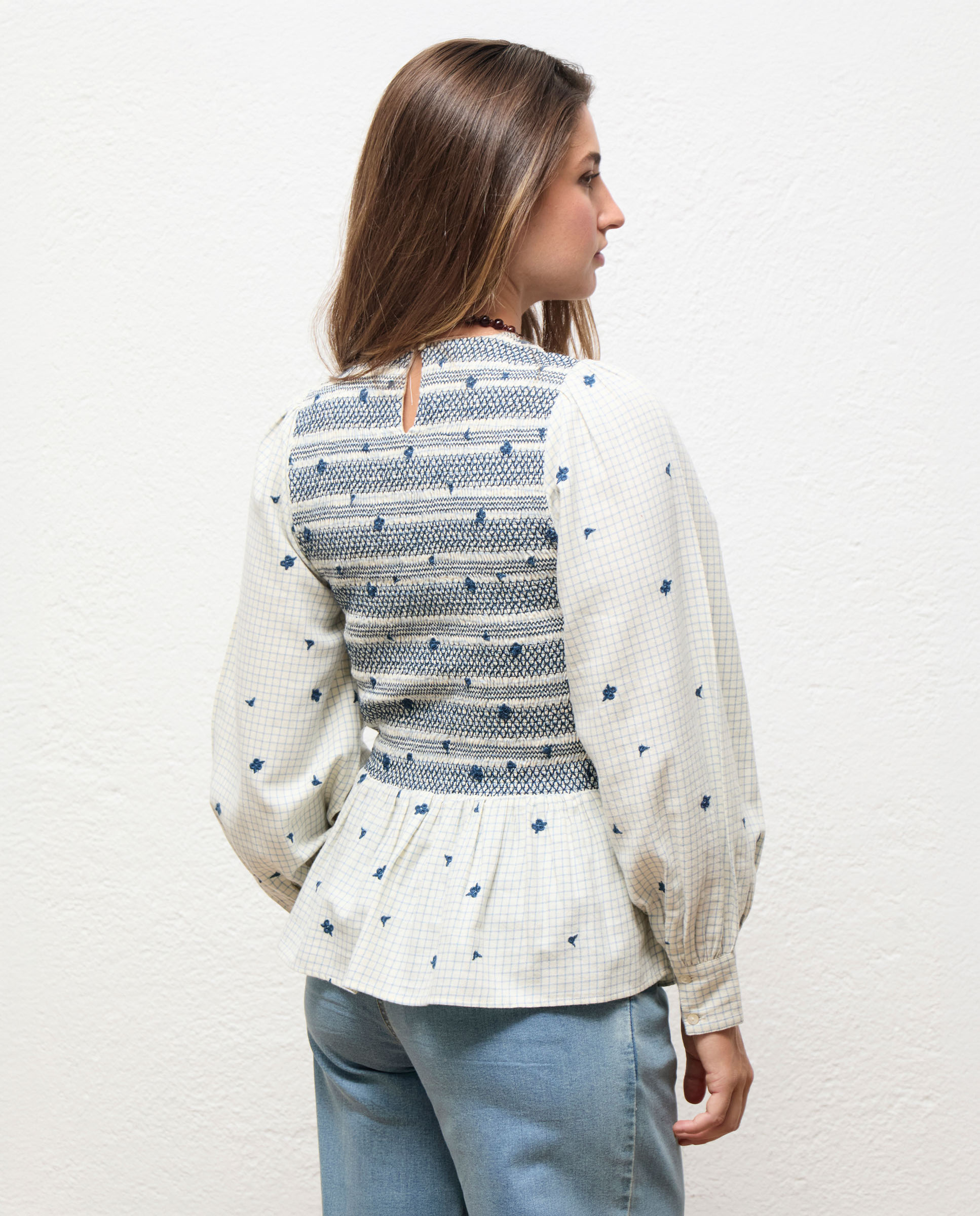 Camisa de mujer de cuadros charlotte - El Ganso - Azul Azul-2