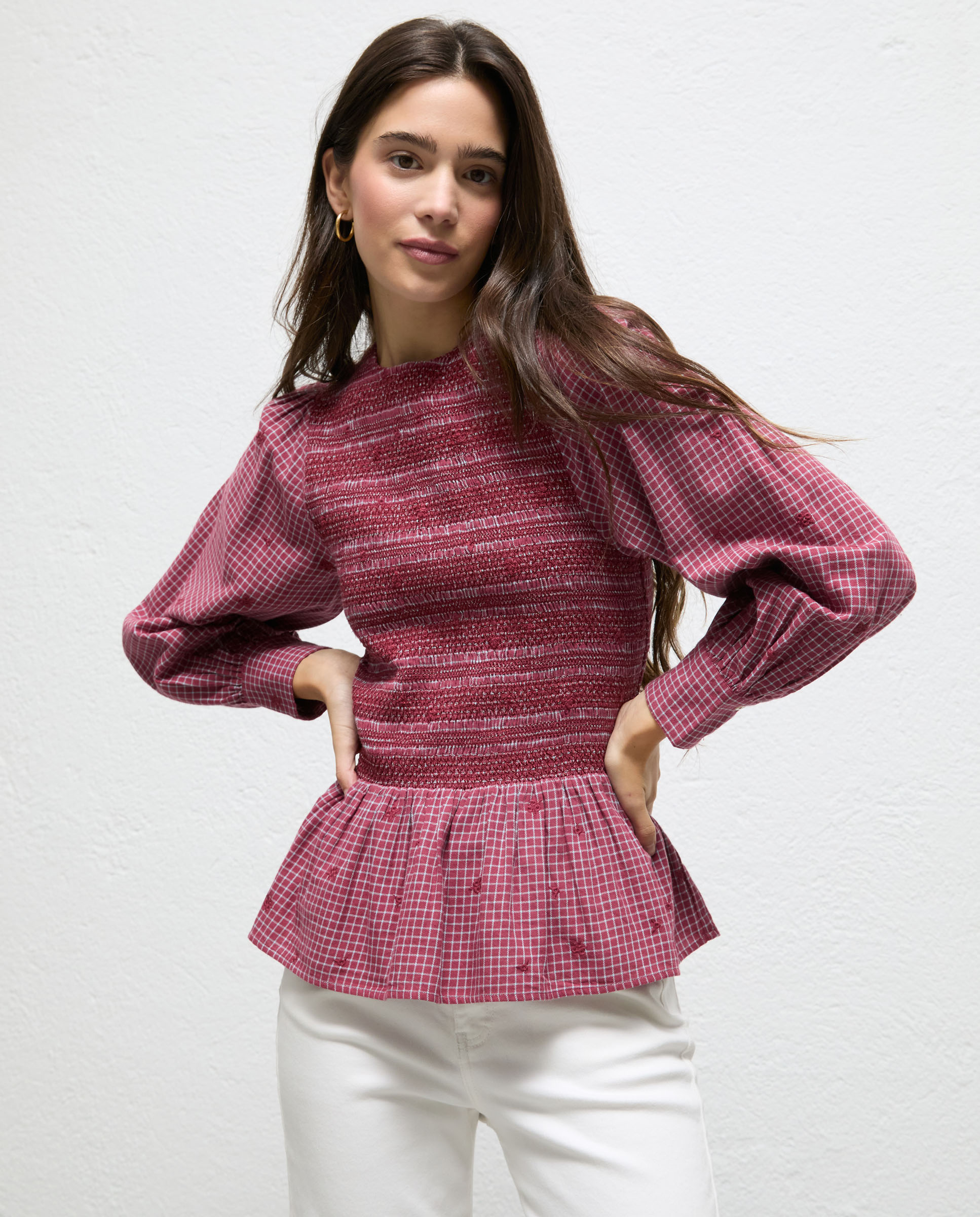 Camisa de mujer de cuadros charlotte - El Ganso - Granate Granate-1
