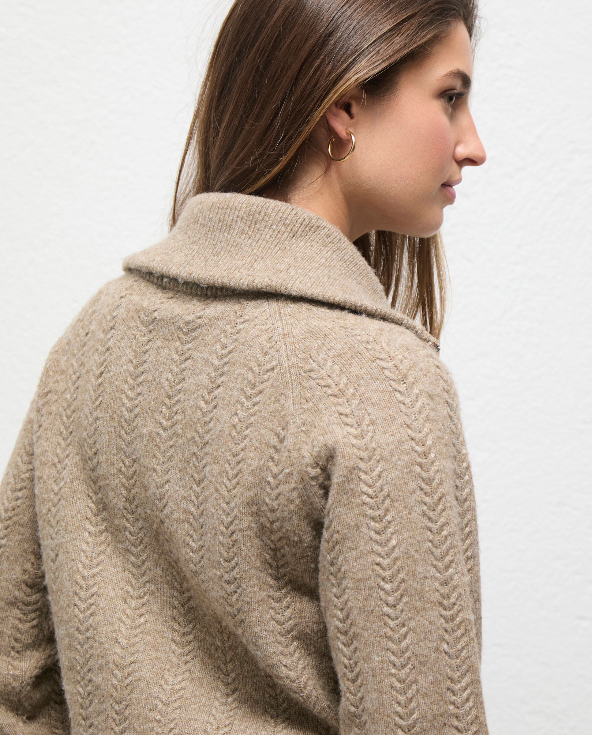 Cardigan de mujer con cremallera freya - El Ganso - Topo Topo-3