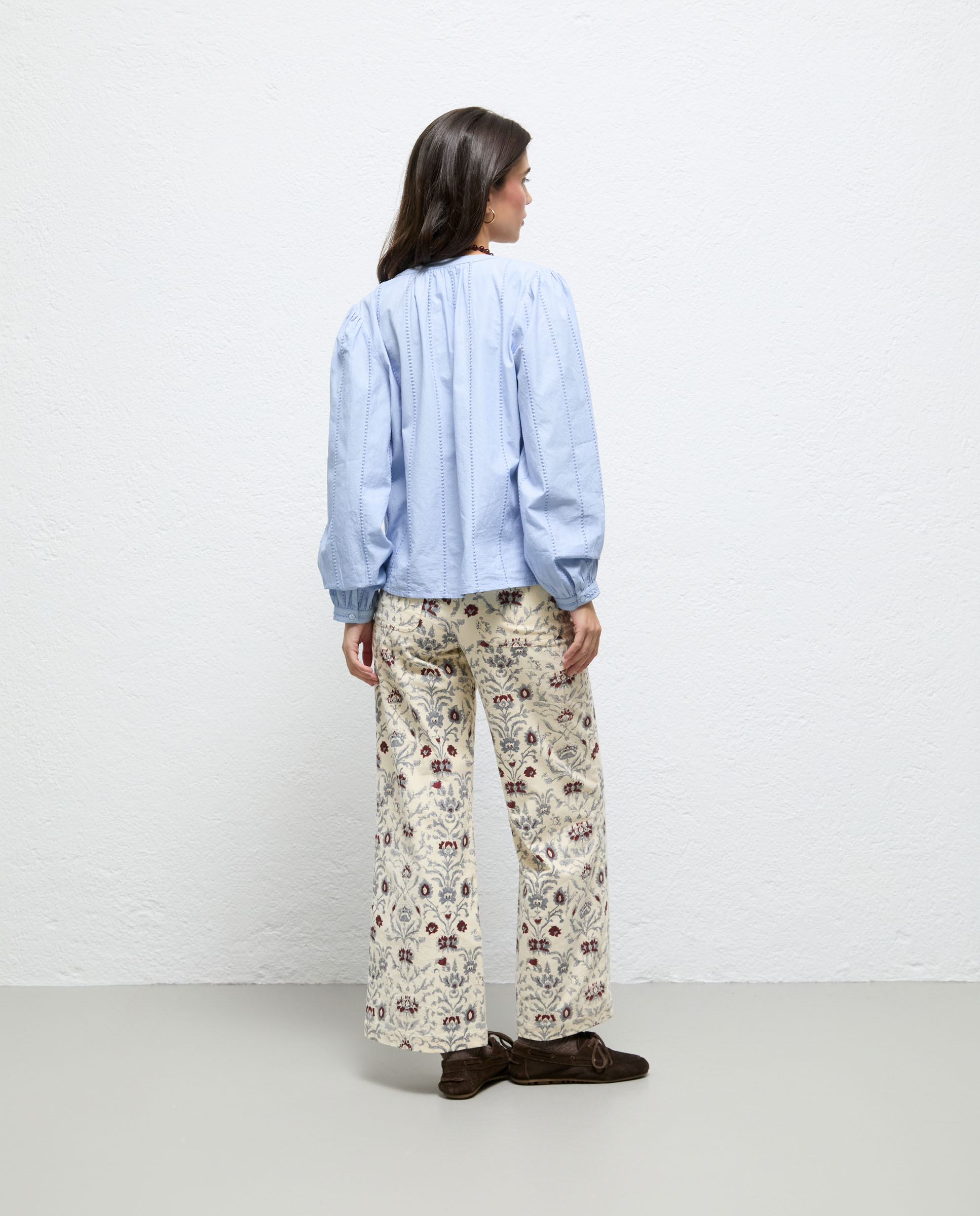 Camisa de mujer bordados celinda - El Ganso - Azul celeste Azul celeste-4