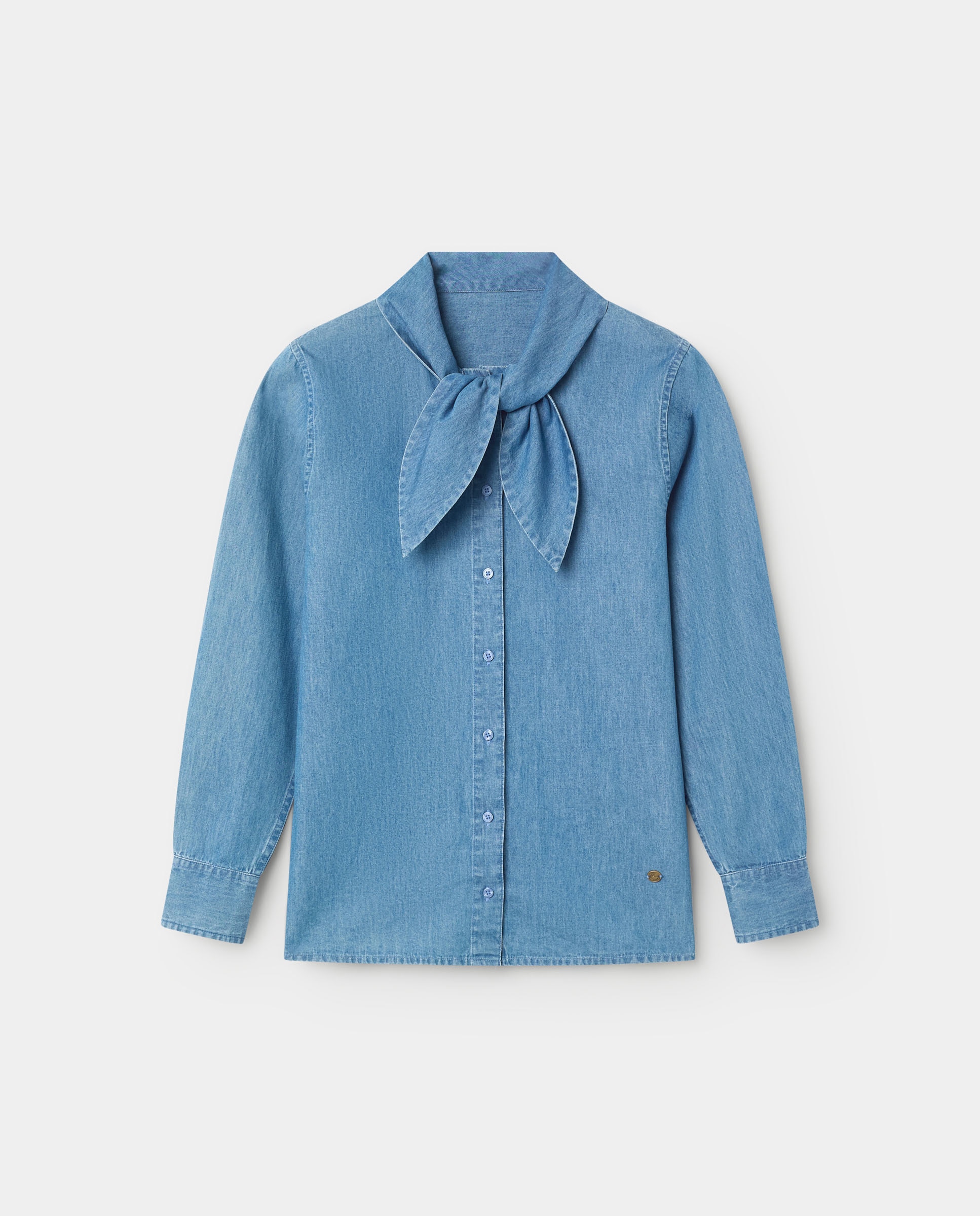 Camisa de mujer denim rossi - El Ganso - Azul Azul-4