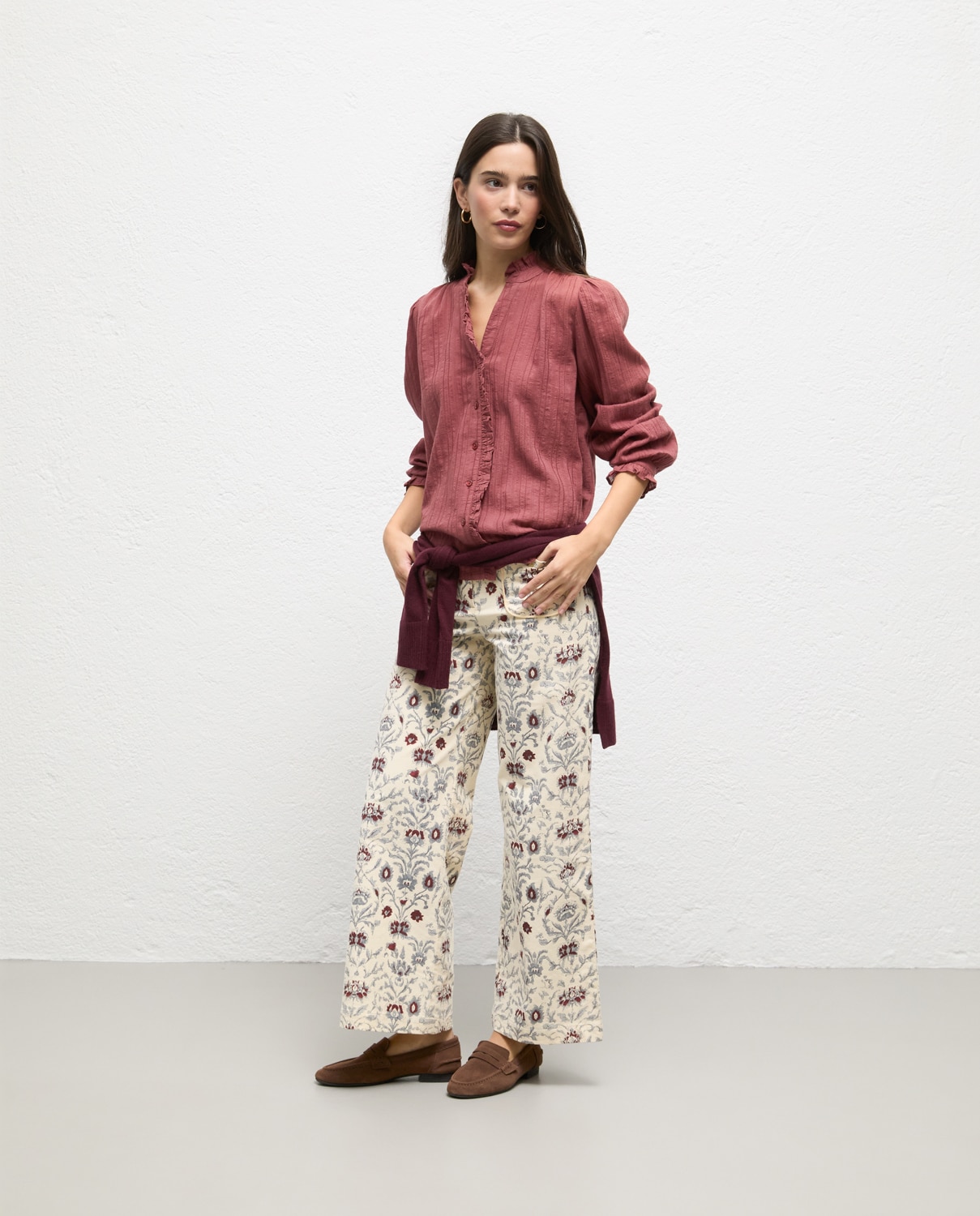Camisa de mujer telvi algodón - El Ganso - Burdeos Burdeos-1