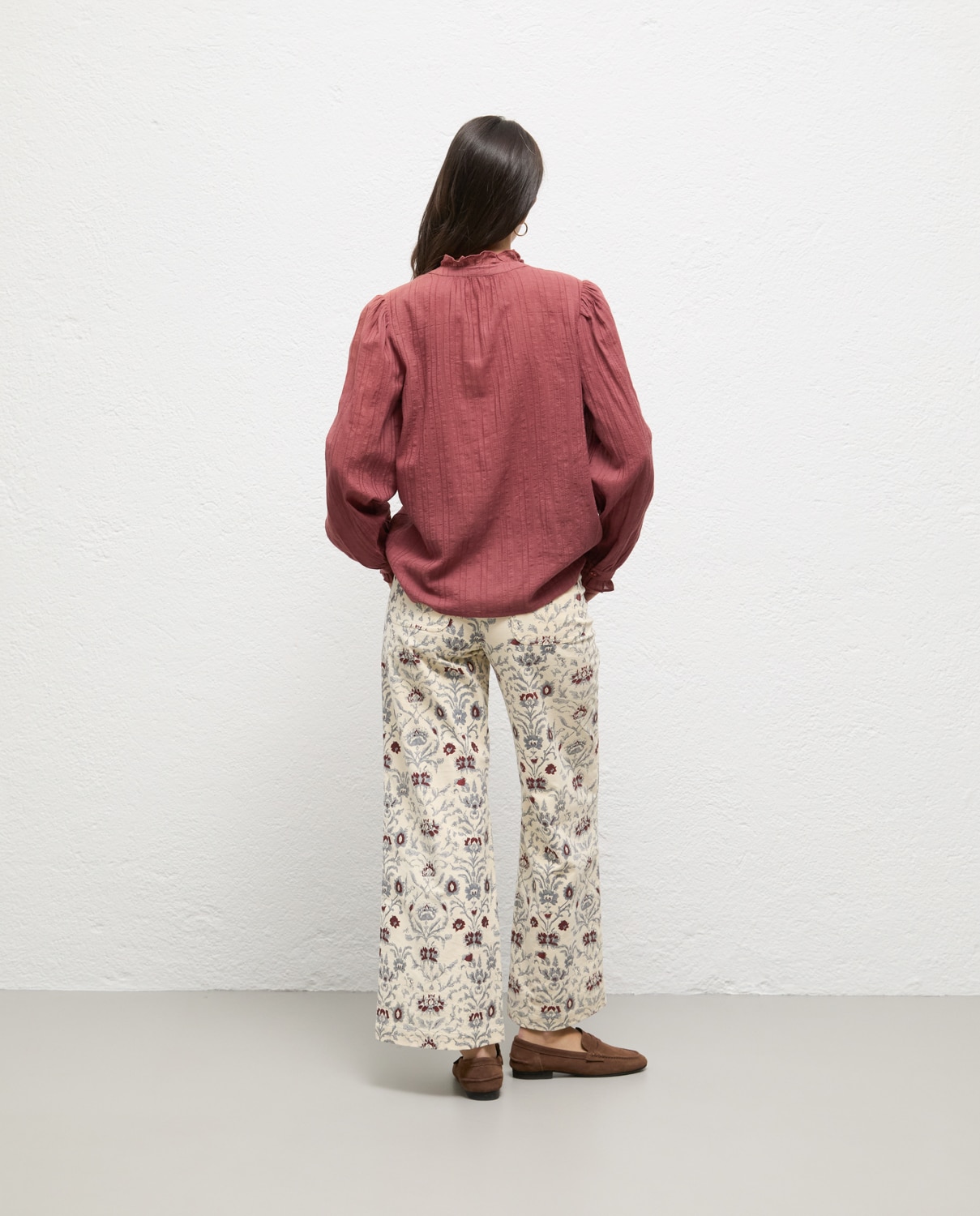 Camisa de mujer telvi algodón - El Ganso - Burdeos Burdeos-4