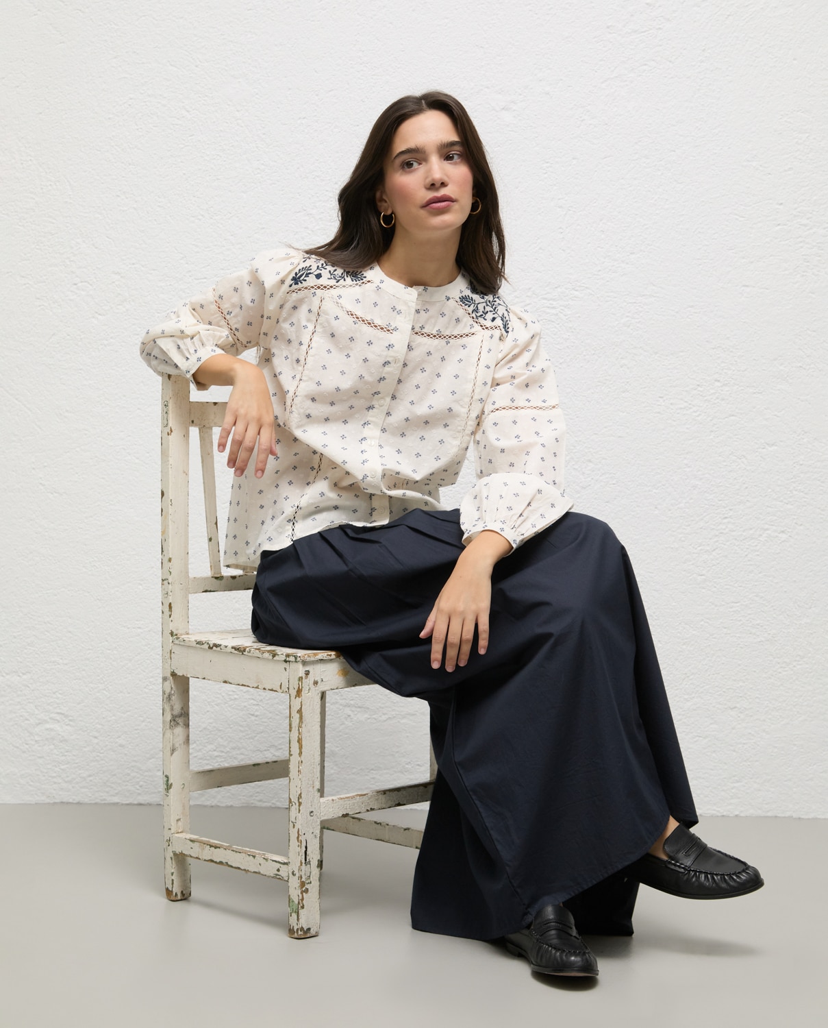 Blusa de mujer detalles corinne - El Ganso - Azul Azul-2