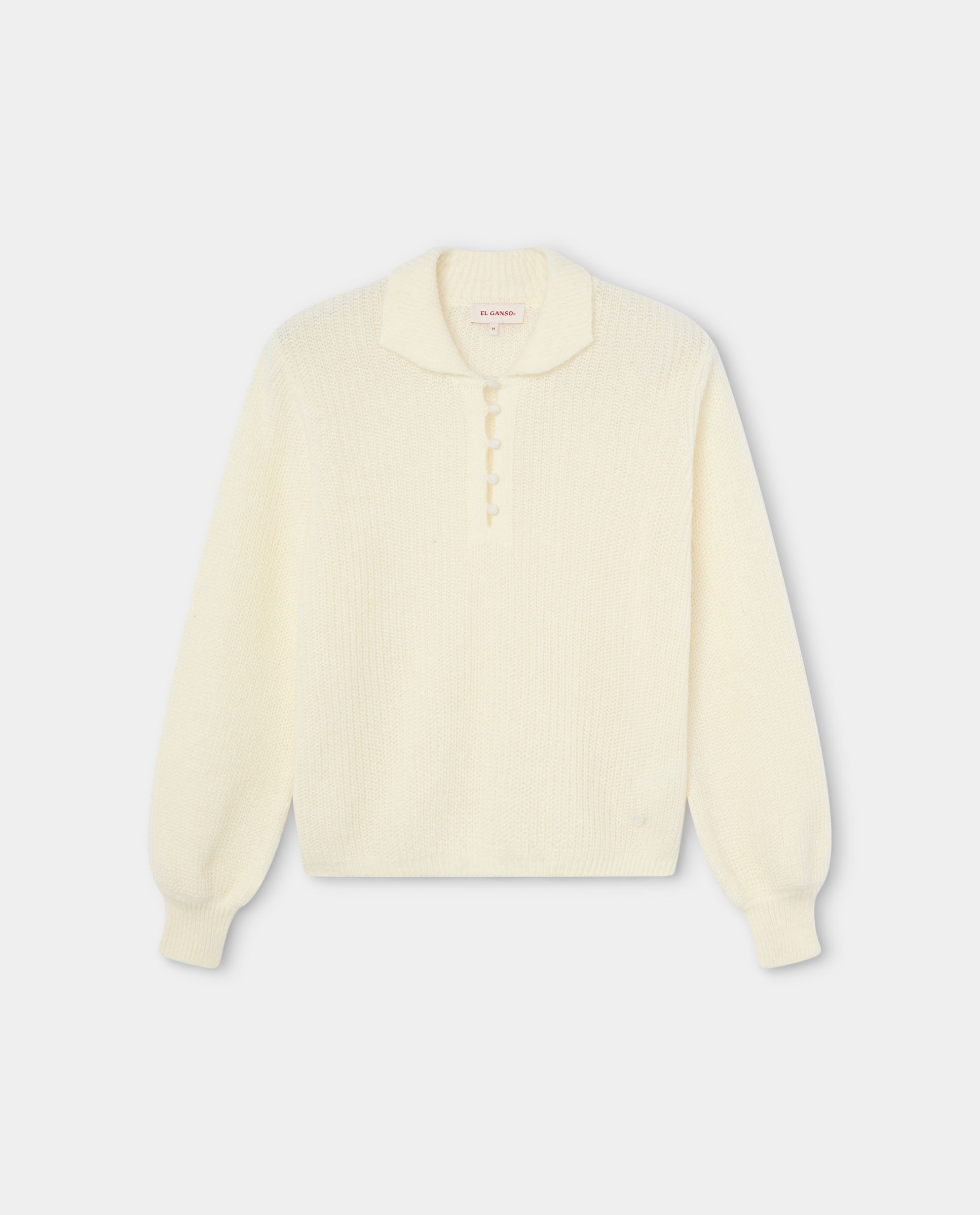 Imagen 0 de Jersey de mujer cuello polo silvia Crudo