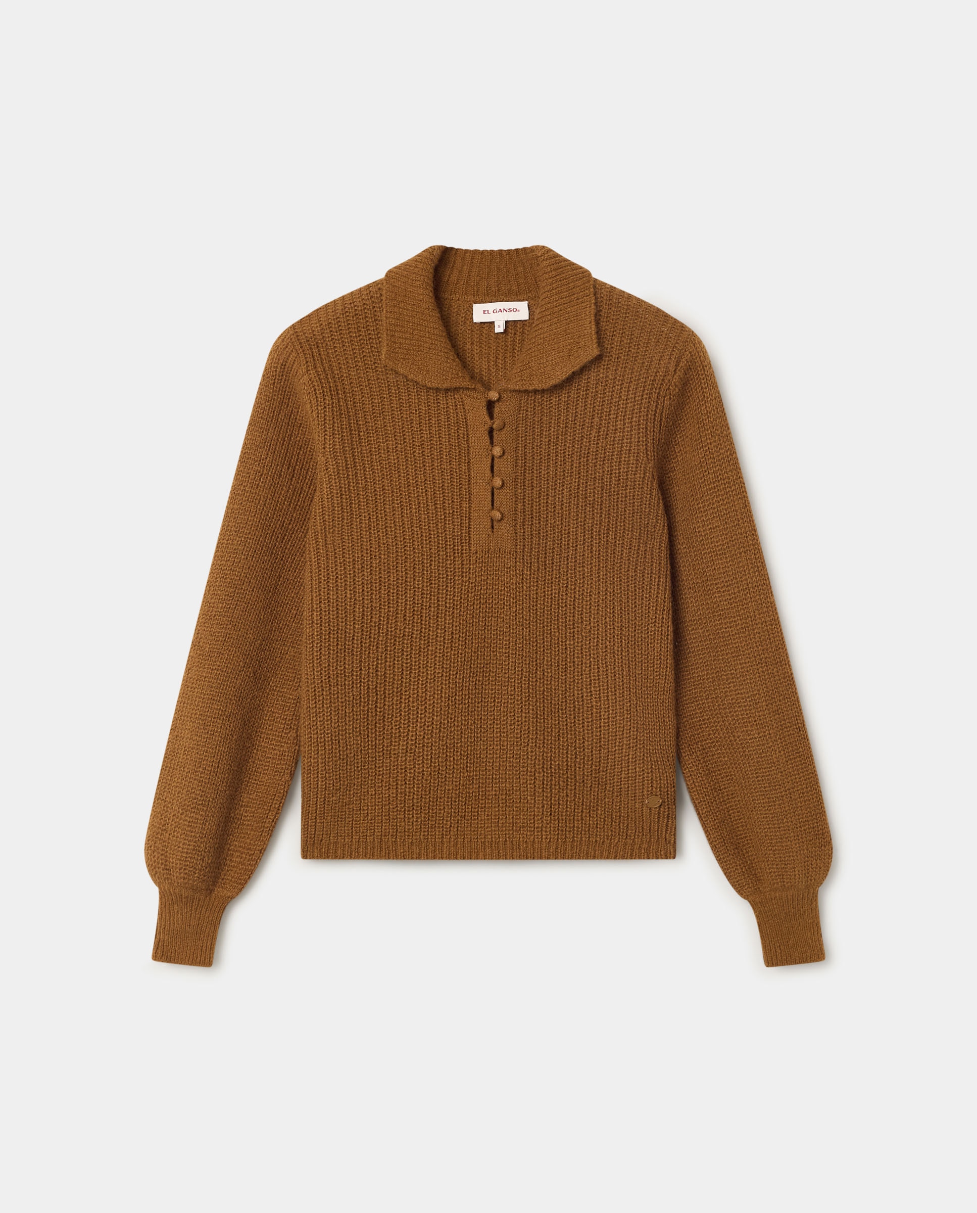Jersey de mujer cuello polo silvia - El Ganso - Marrón Marrón-1