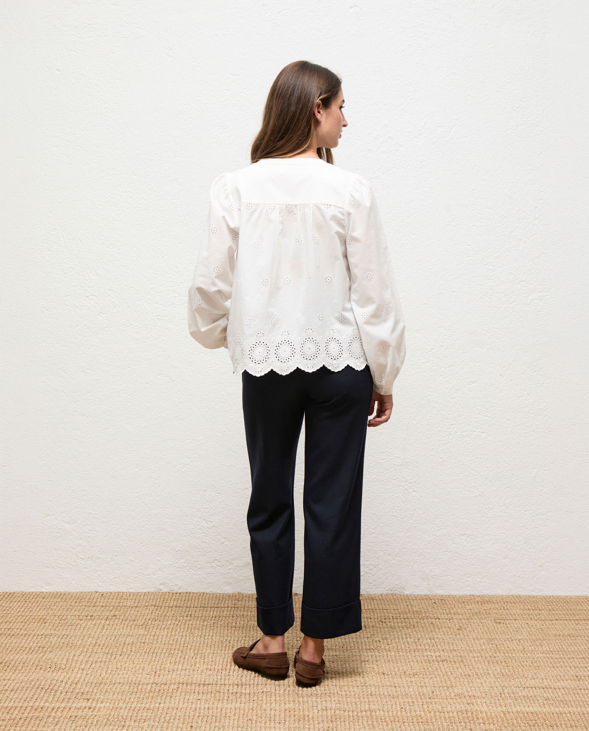 Blusa de mujer calados paola - El Ganso - Blanco Blanco-4