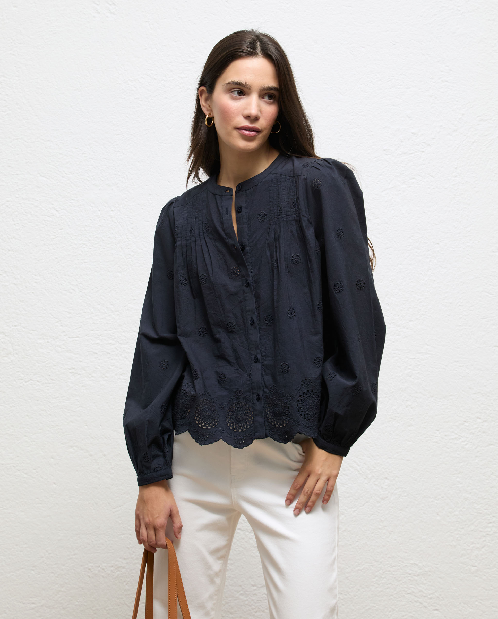 Blusa de mujer calados paola - El Ganso - Azul marino Azul marino-1
