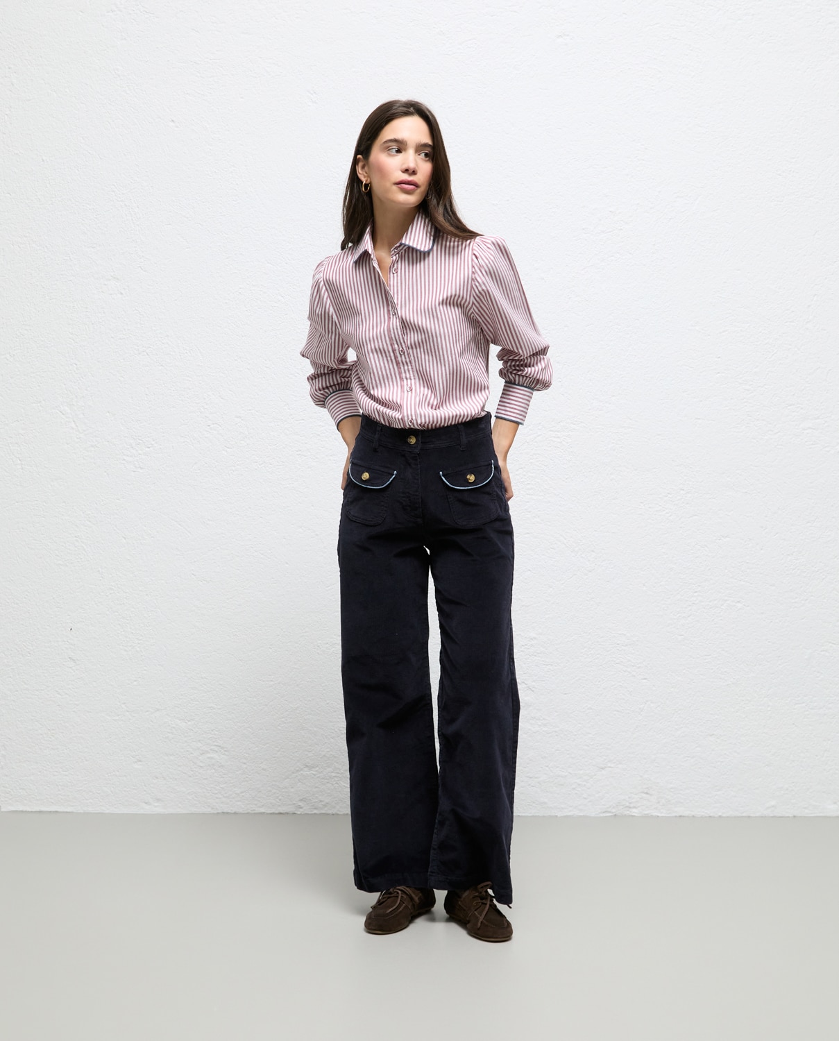Pantalón de mujer de pana gala - El Ganso - Azul marino Azul marino-1