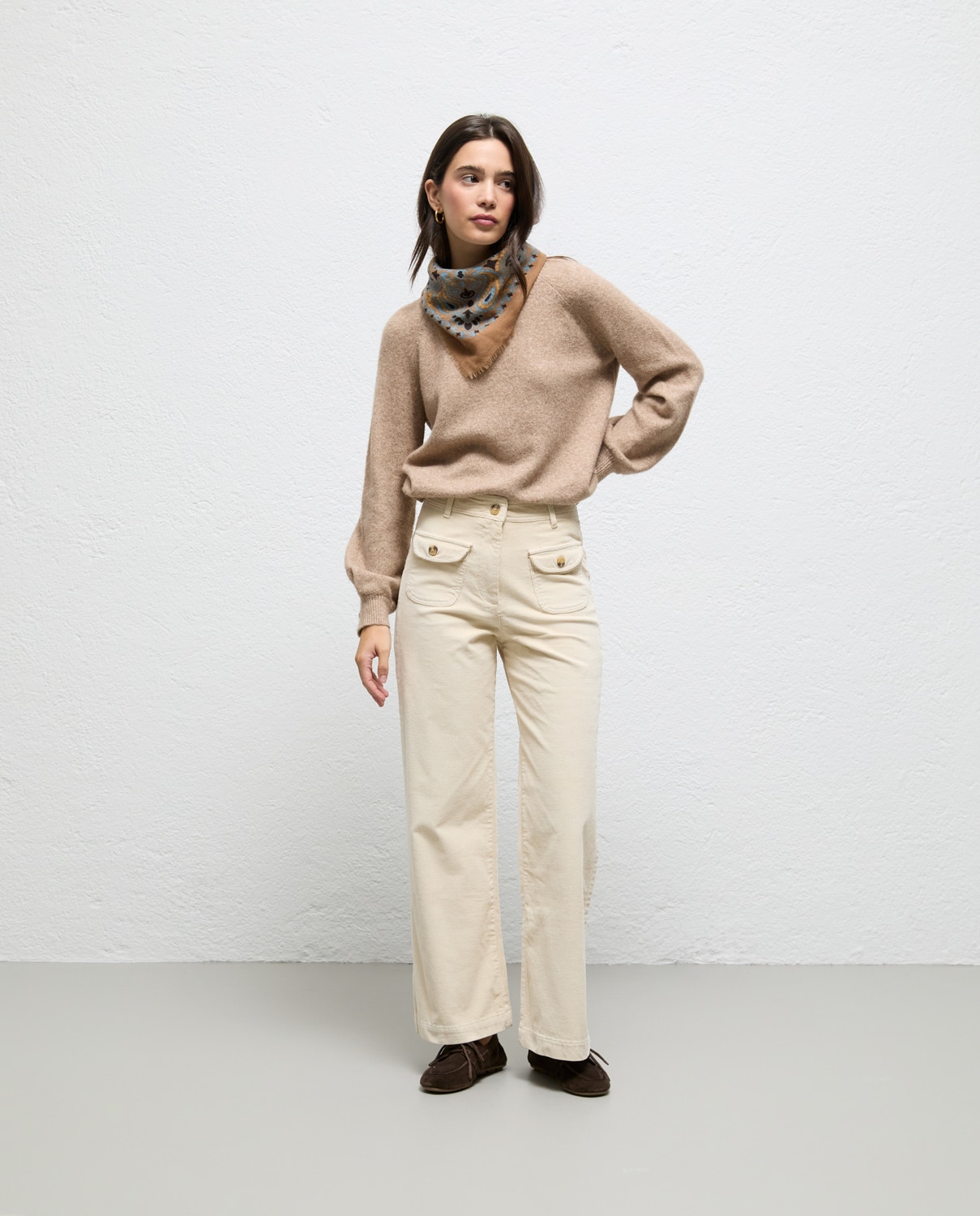 Pantalón de mujer de pana gala - El Ganso - Crudo Crudo-1
