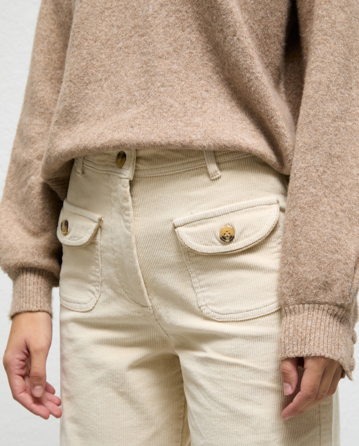 Pantalón de mujer de pana gala - El Ganso - Crudo Crudo-2