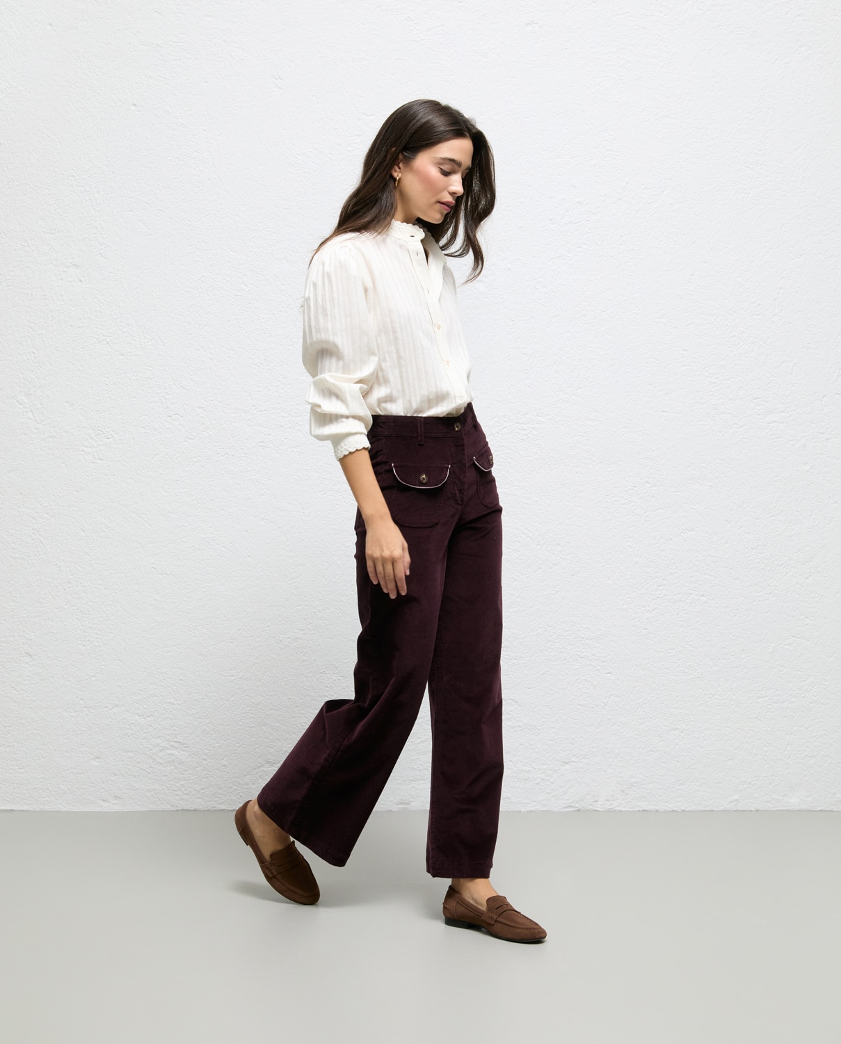 Pantalón de mujer de pana gala - El Ganso - Granate Granate-1