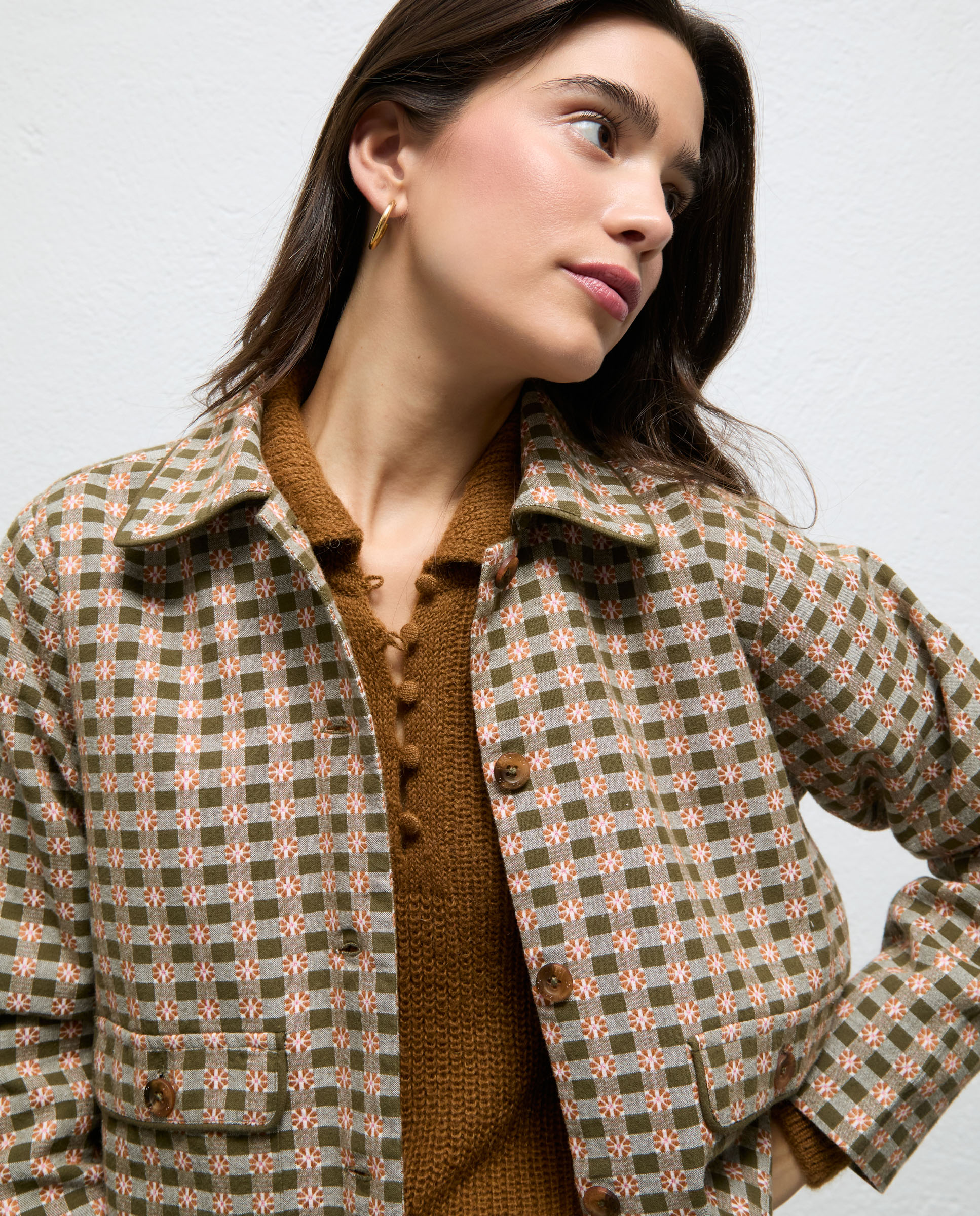 Chaqueta de mujer de cuadros anaya - El Ganso - Verde Verde-2