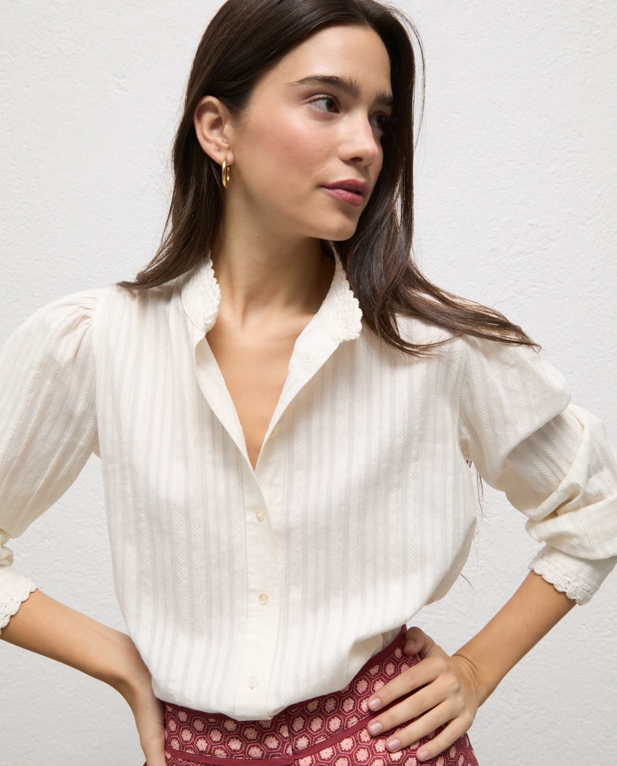 Camisa de mujer de crochet matilda matilda - El Ganso - Crudo Crudo-2