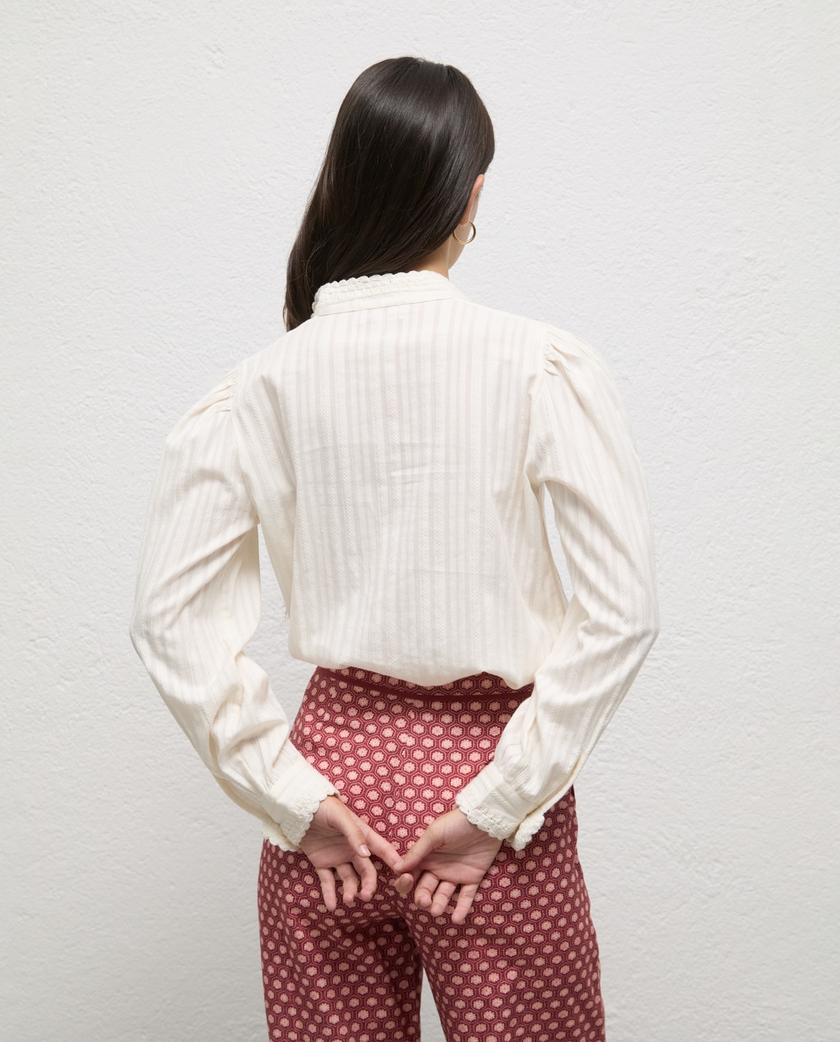 Camisa de mujer de crochet matilda matilda - El Ganso - Crudo Crudo-3