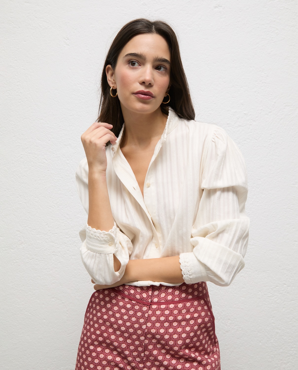 Camisa de mujer de crochet matilda matilda - El Ganso - Crudo Crudo-4