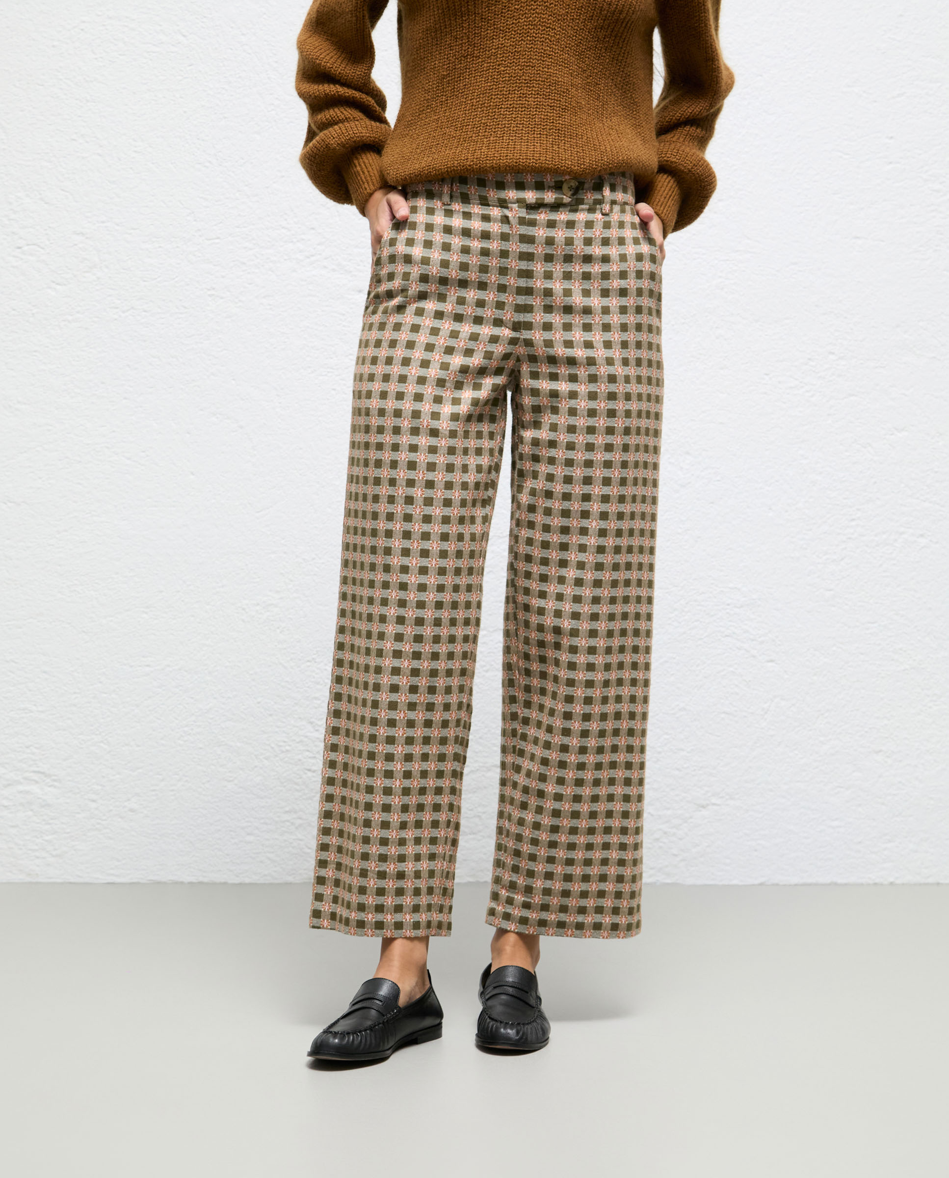 Pantalón de mujer de cuadros prisha - El Ganso - Verde Verde-2