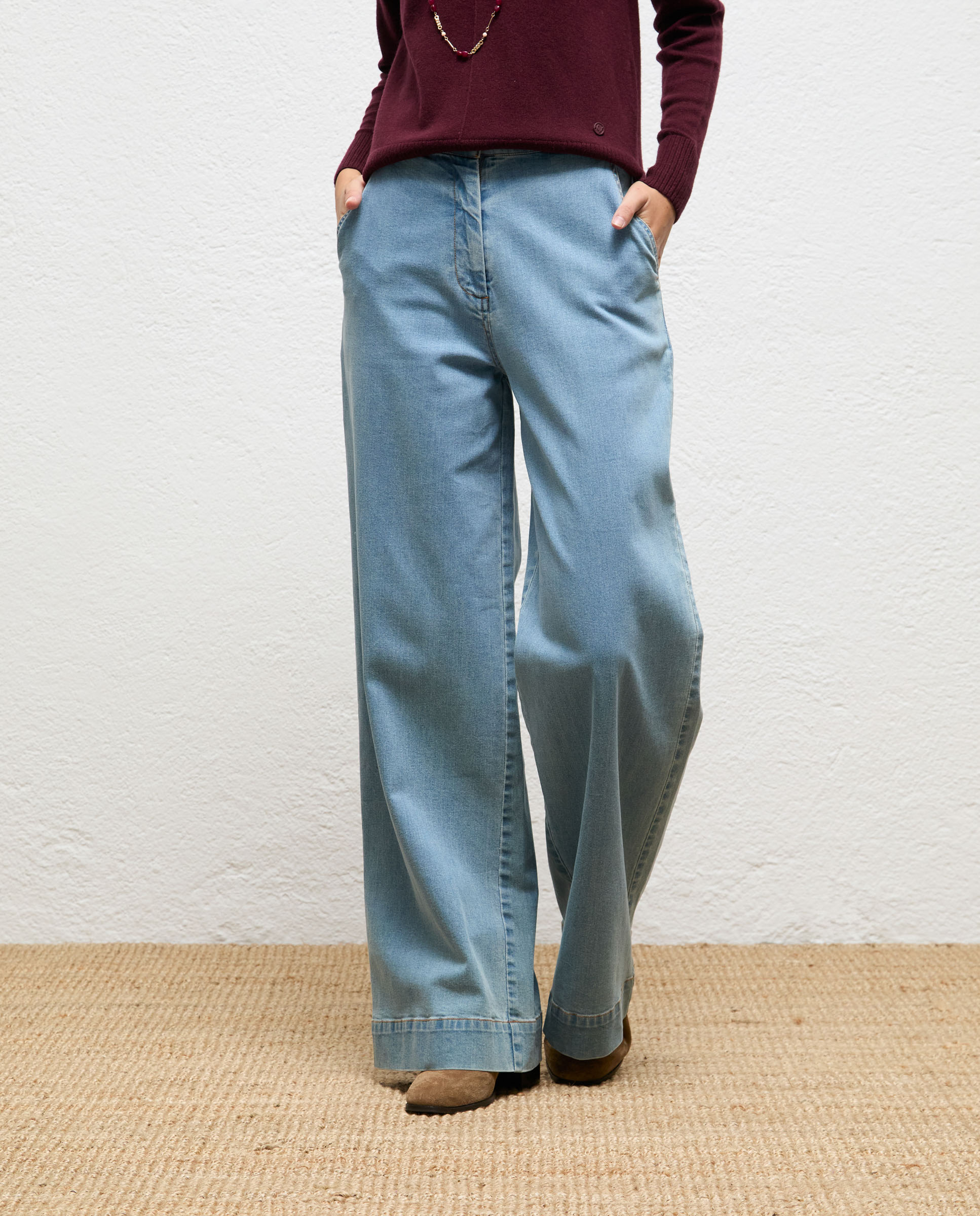 Pantalón de mujer denim leonie - El Ganso - Azul Azul-2