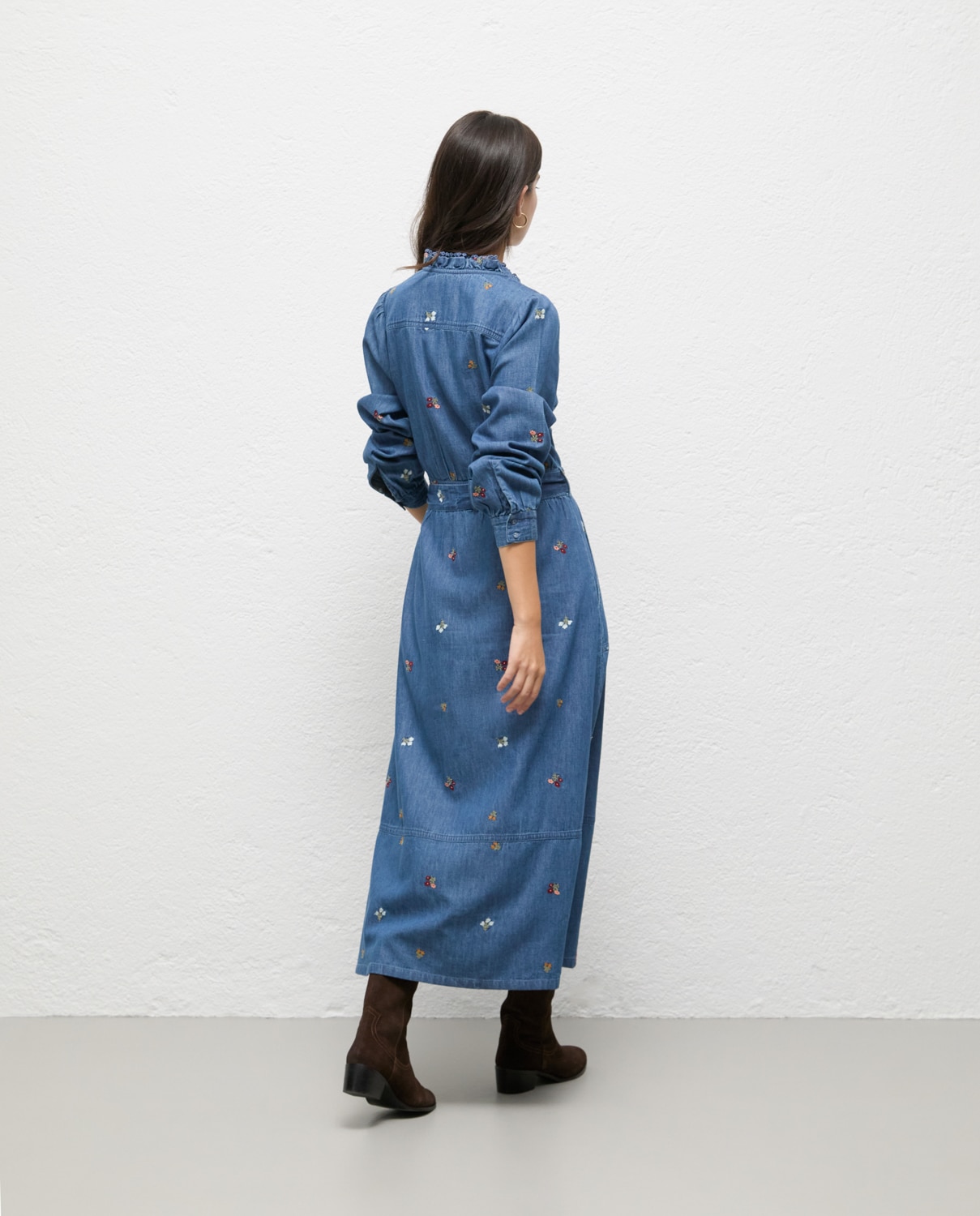 Vestido de mujer denim niza - El Ganso - Azul Azul-3