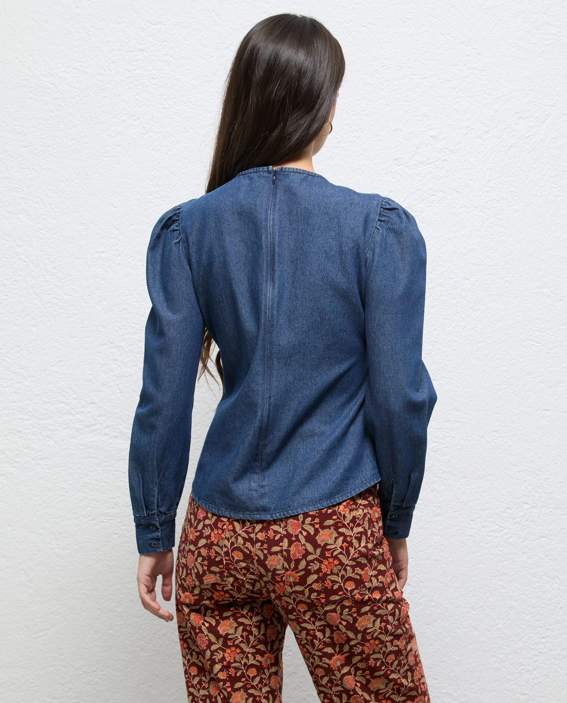 Blusa de mujer denim noa - El Ganso - Azul Azul-3