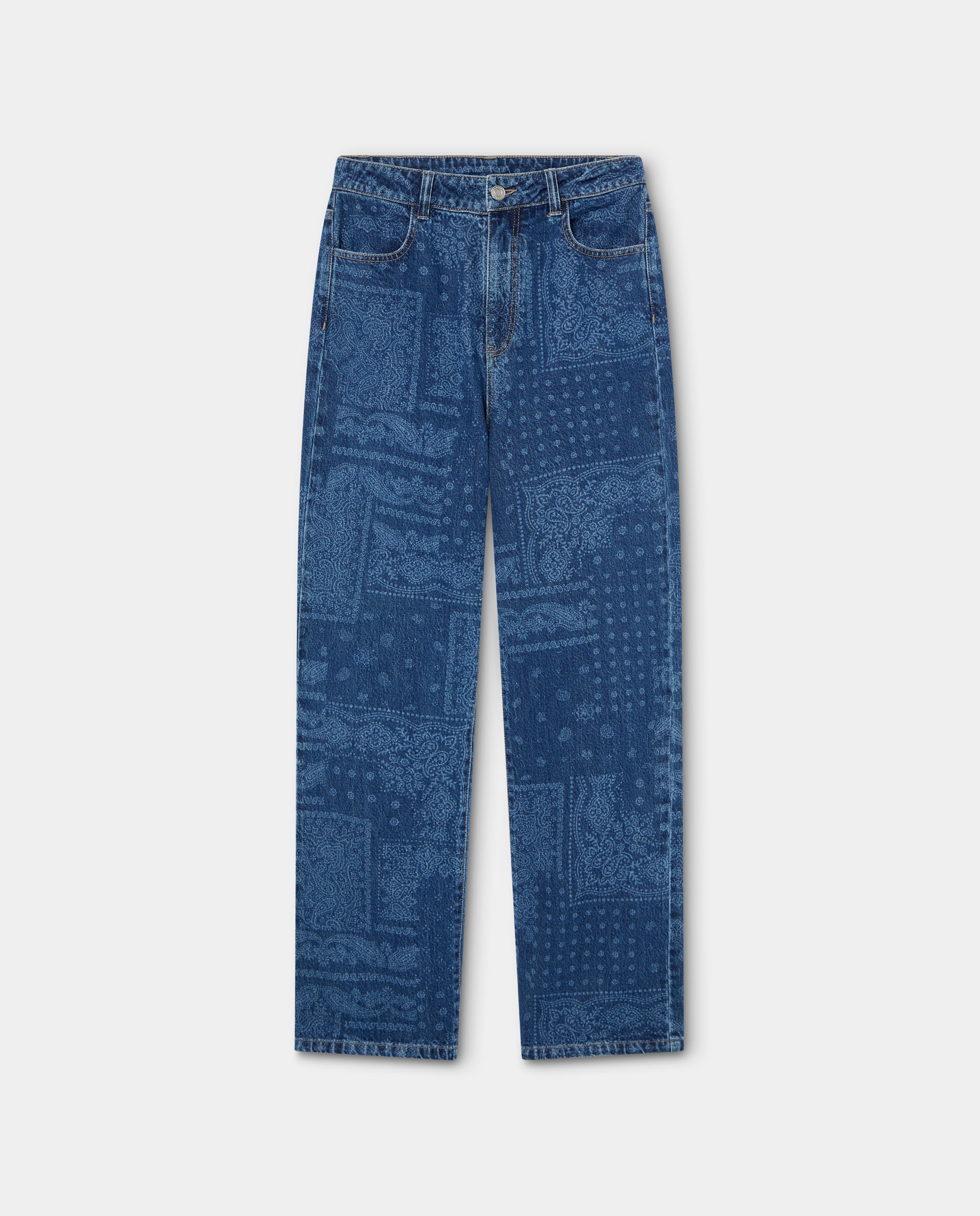 Pantalón de mujer denim estampada selim - El Ganso - Azul Azul-4