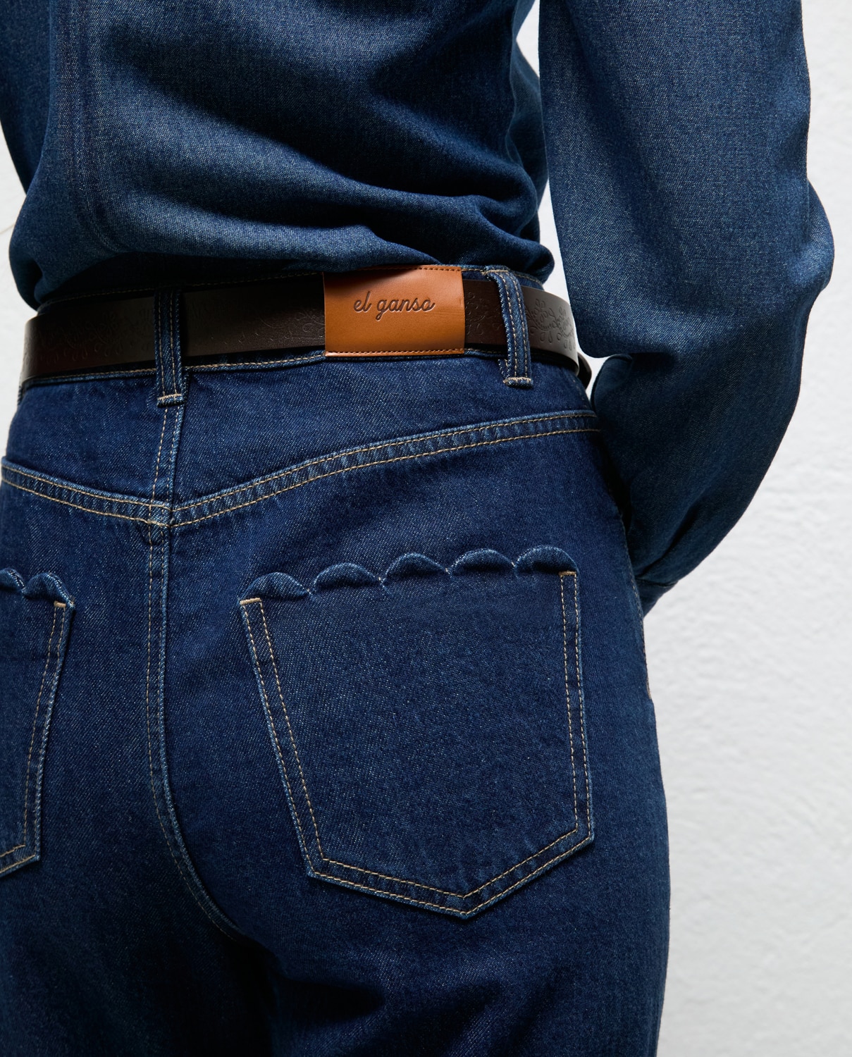 Pantalón de mujer denim estrella - El Ganso - Azul Azul-3
