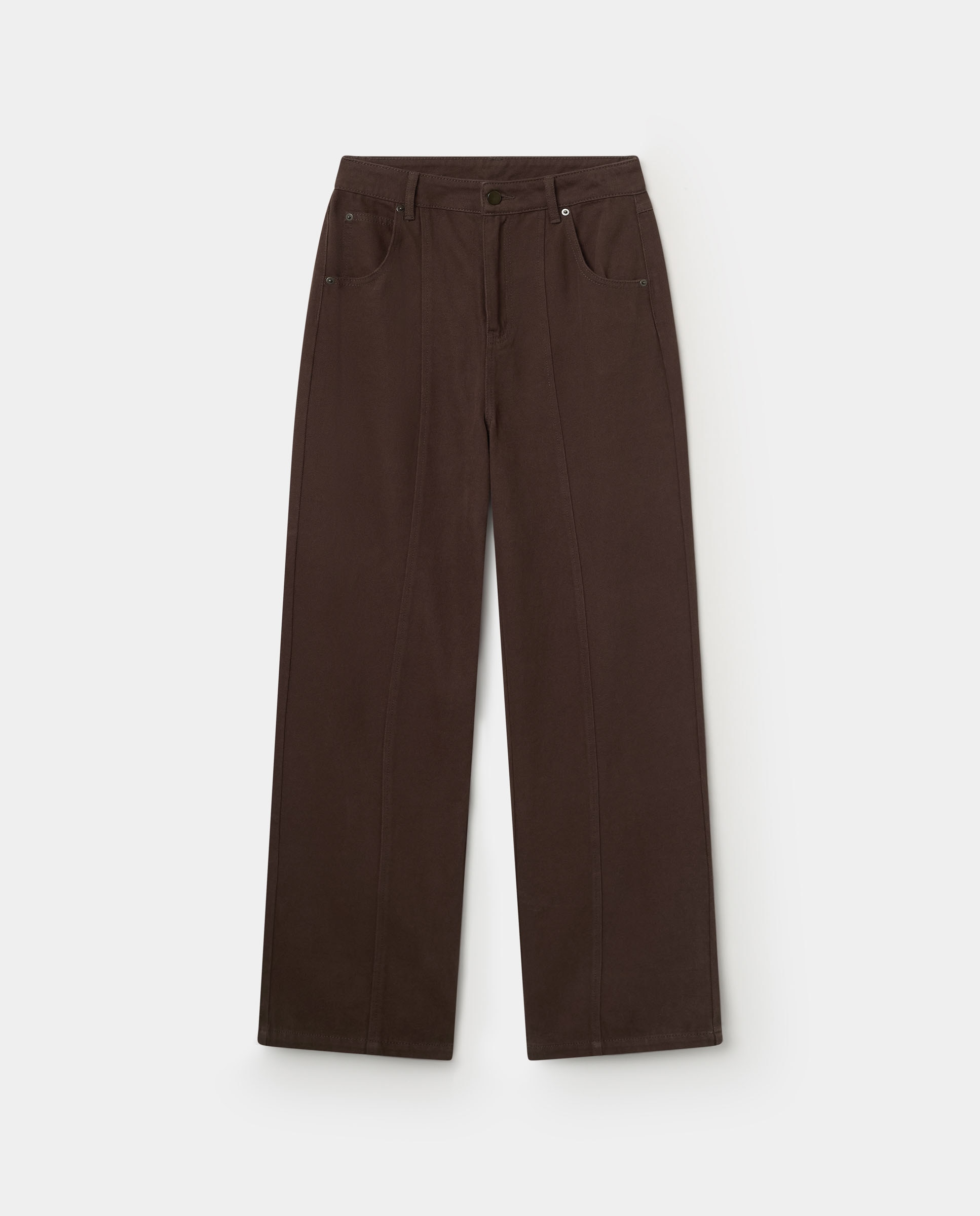 Pantalon de mujer twill paz - El Ganso - Marrón Marrón-4