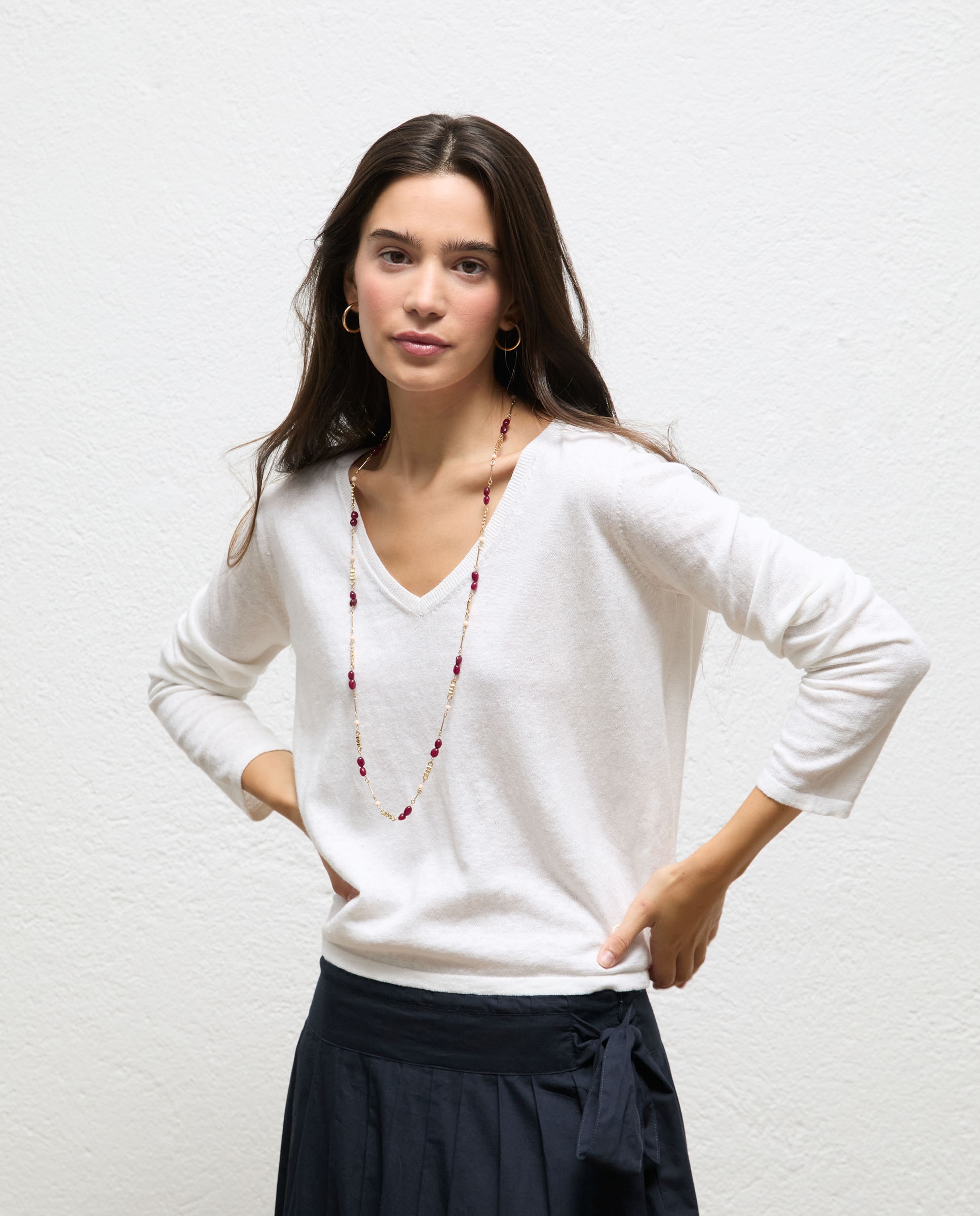 Jersey de mujer de lino kerry - El Ganso - Blanco Blanco-2