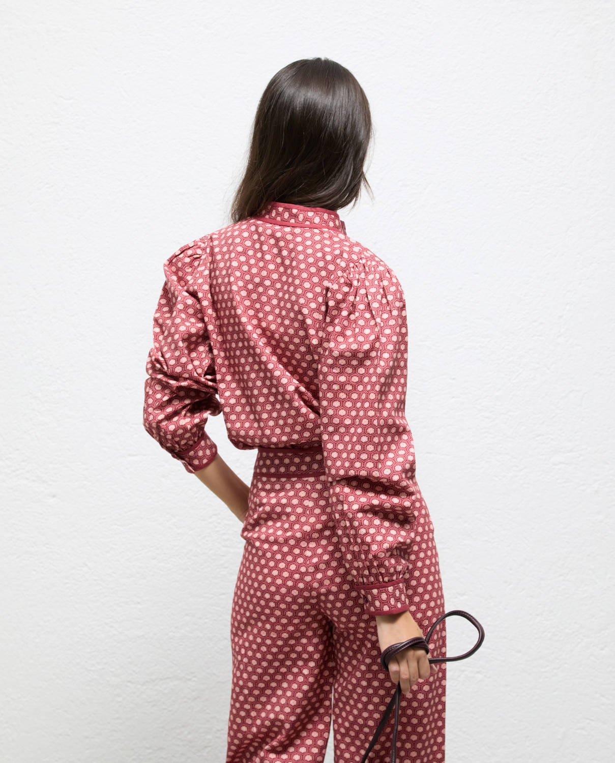Camisa de mujer estampado celia - El Ganso - Rosa Rosa-3