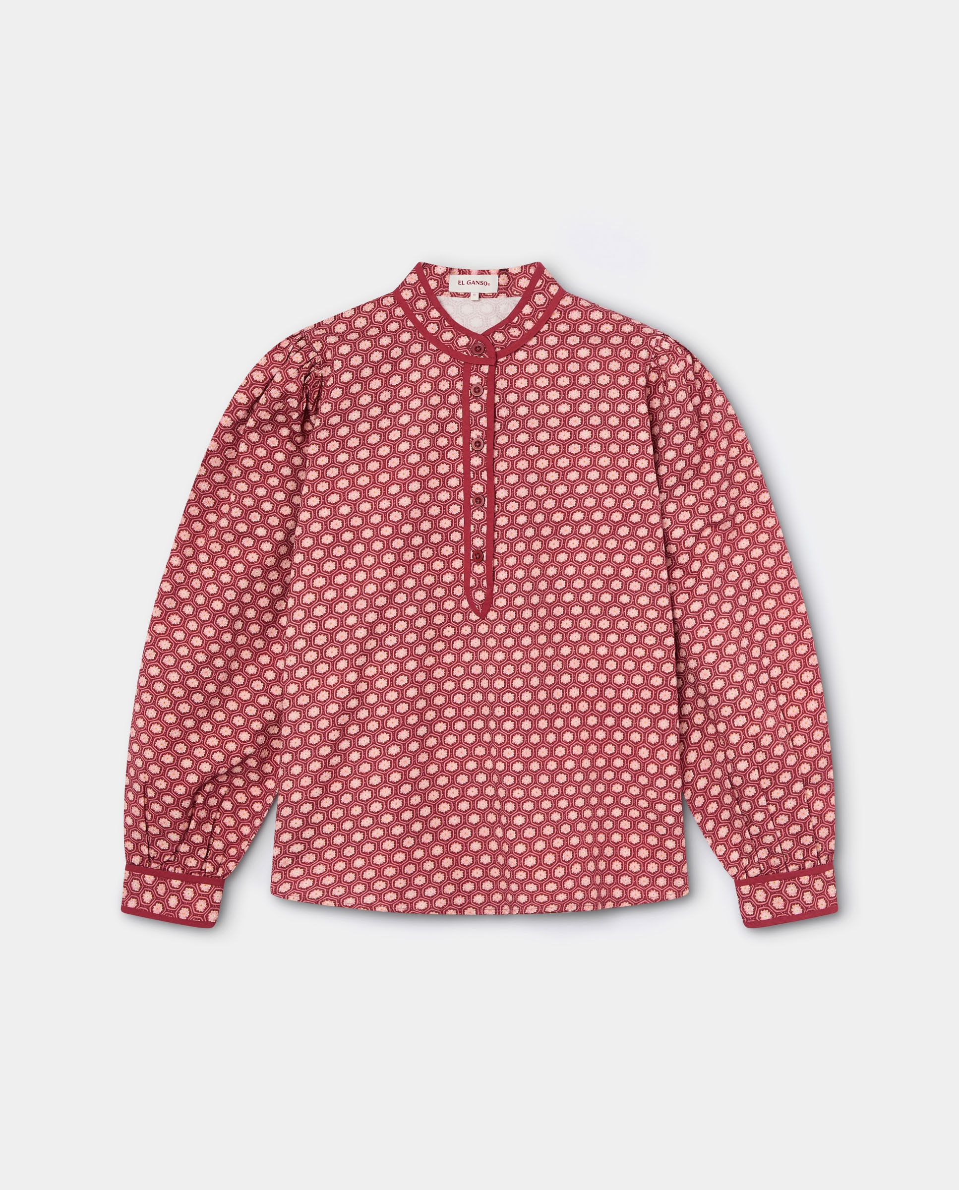 Camisa de mujer estampado celia - El Ganso - Rosa Rosa-4