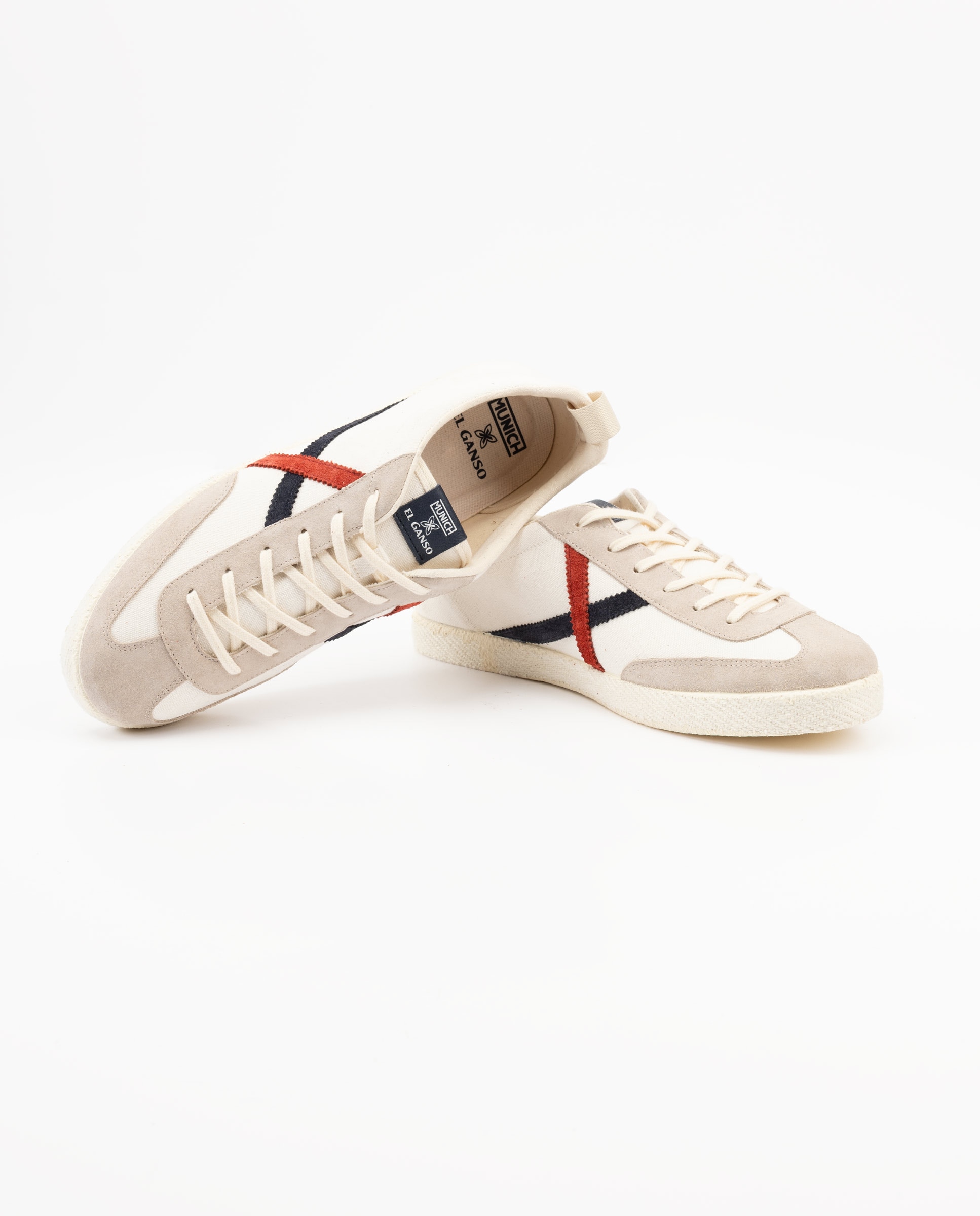 Zapatilla de hombre volata lisa - El Ganso - Crudo Crudo-2