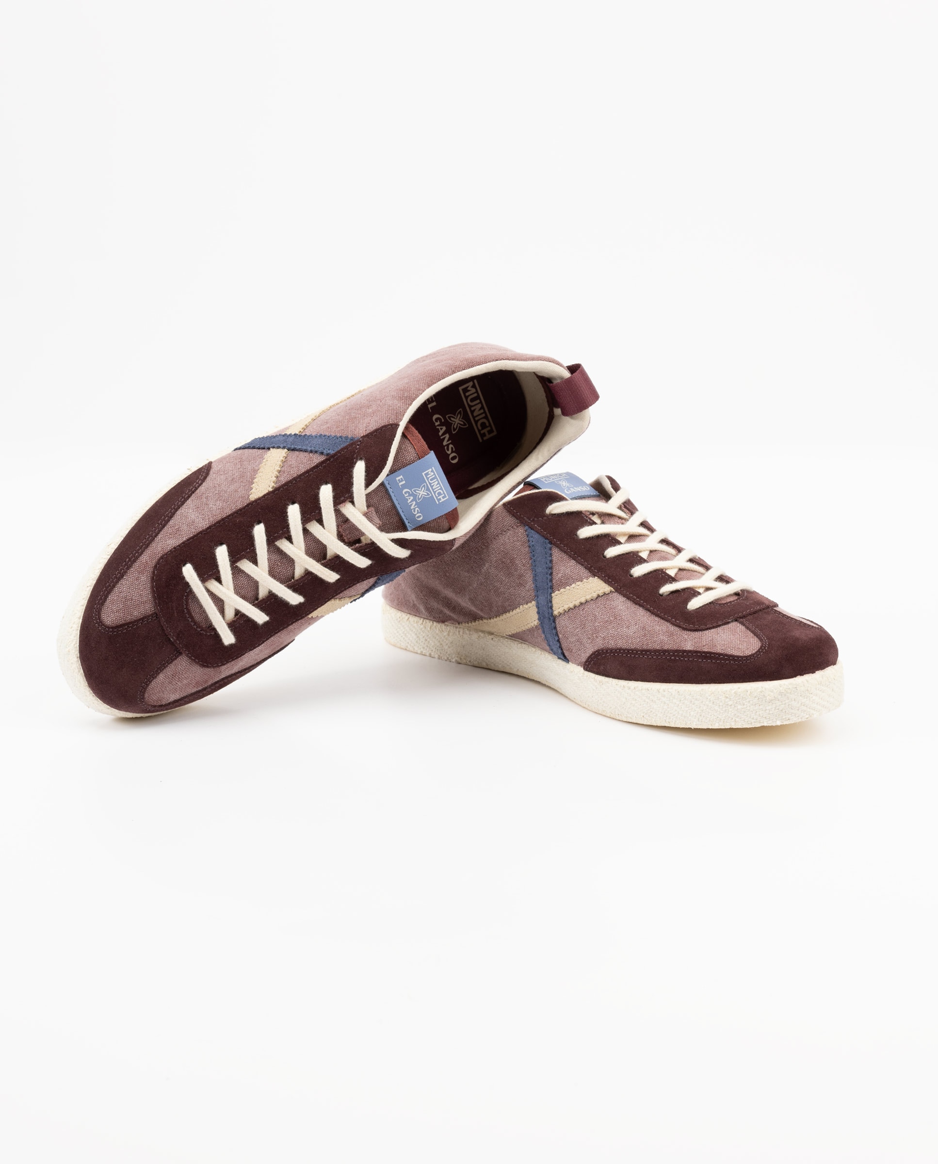 Zapatilla de hombre volata lisa - El Ganso - Granate Granate-2