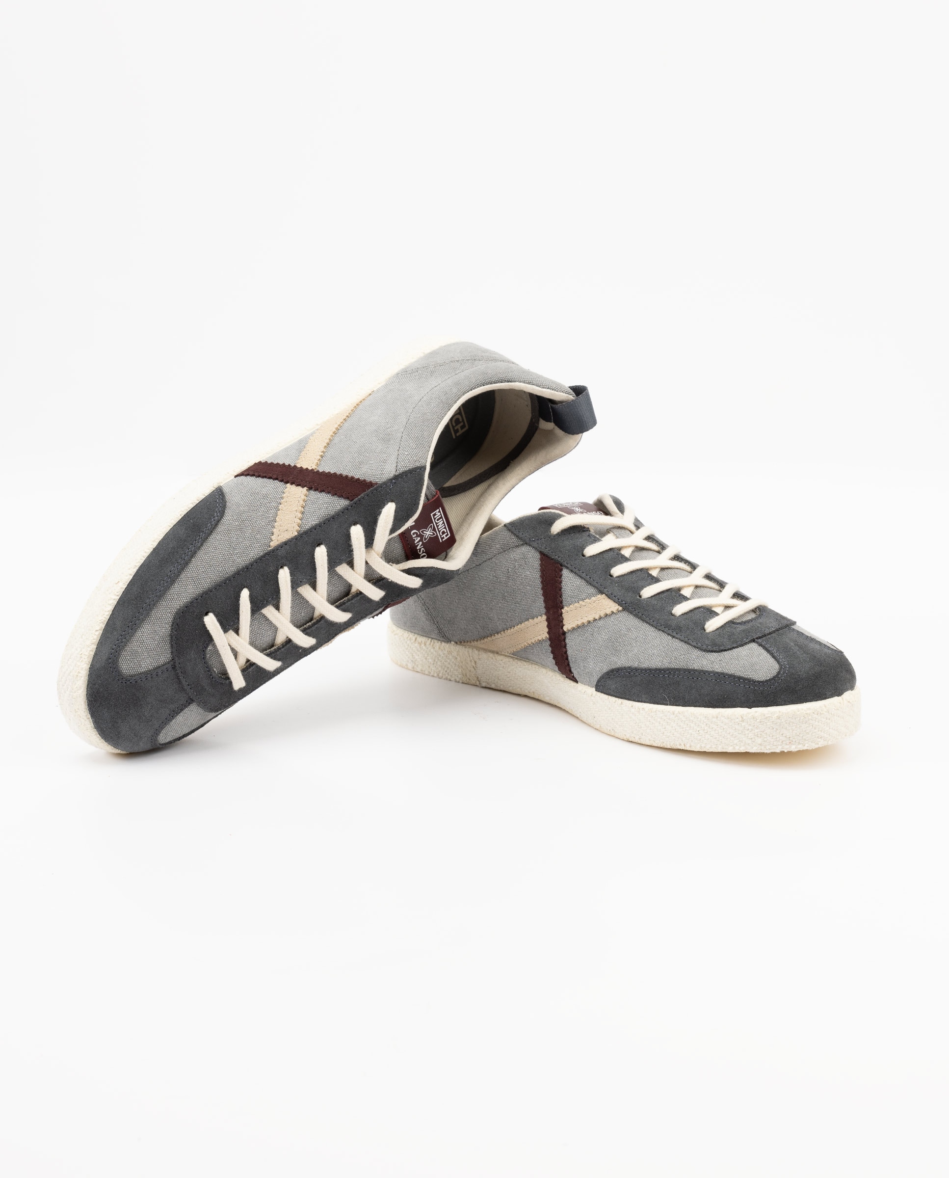 Zapatilla de hombre volata lisa - El Ganso - Gris Gris-2