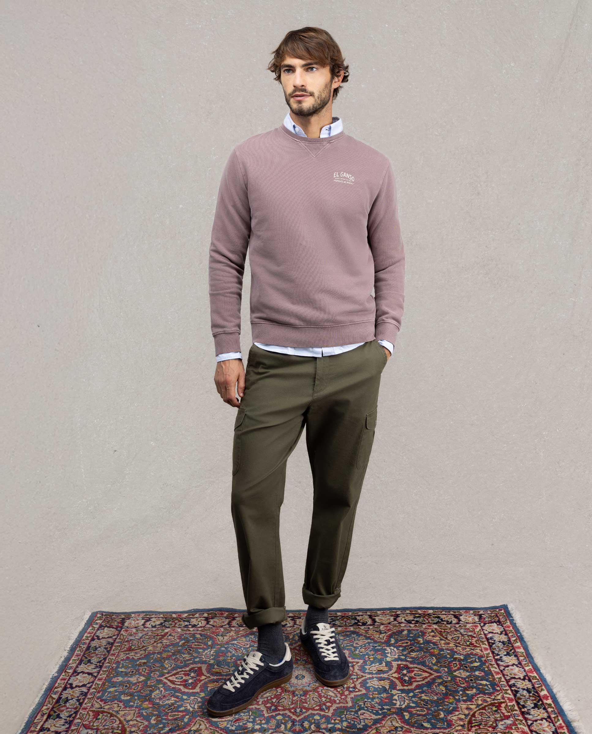 Sudadera de hombre cuello caja el ganso marqués de riscal - Morado Morado-2