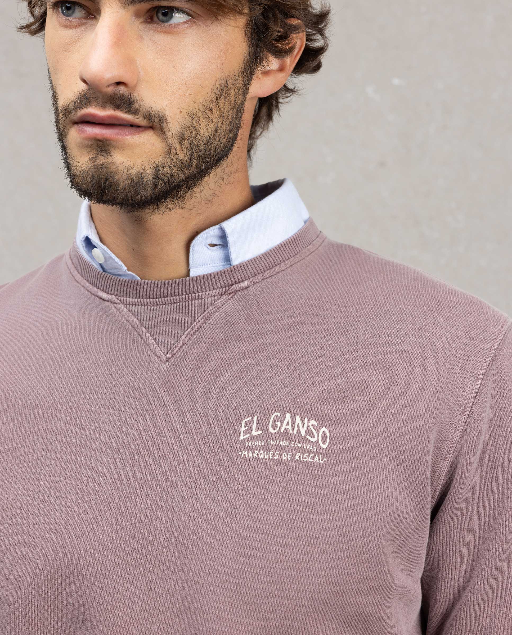 Sudadera de hombre cuello caja el ganso marqués de riscal - Morado Morado-4